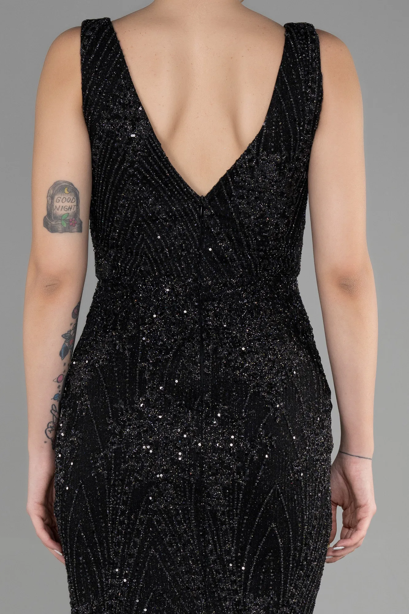 Black-Long Mermaid Prom Dress ABU3178