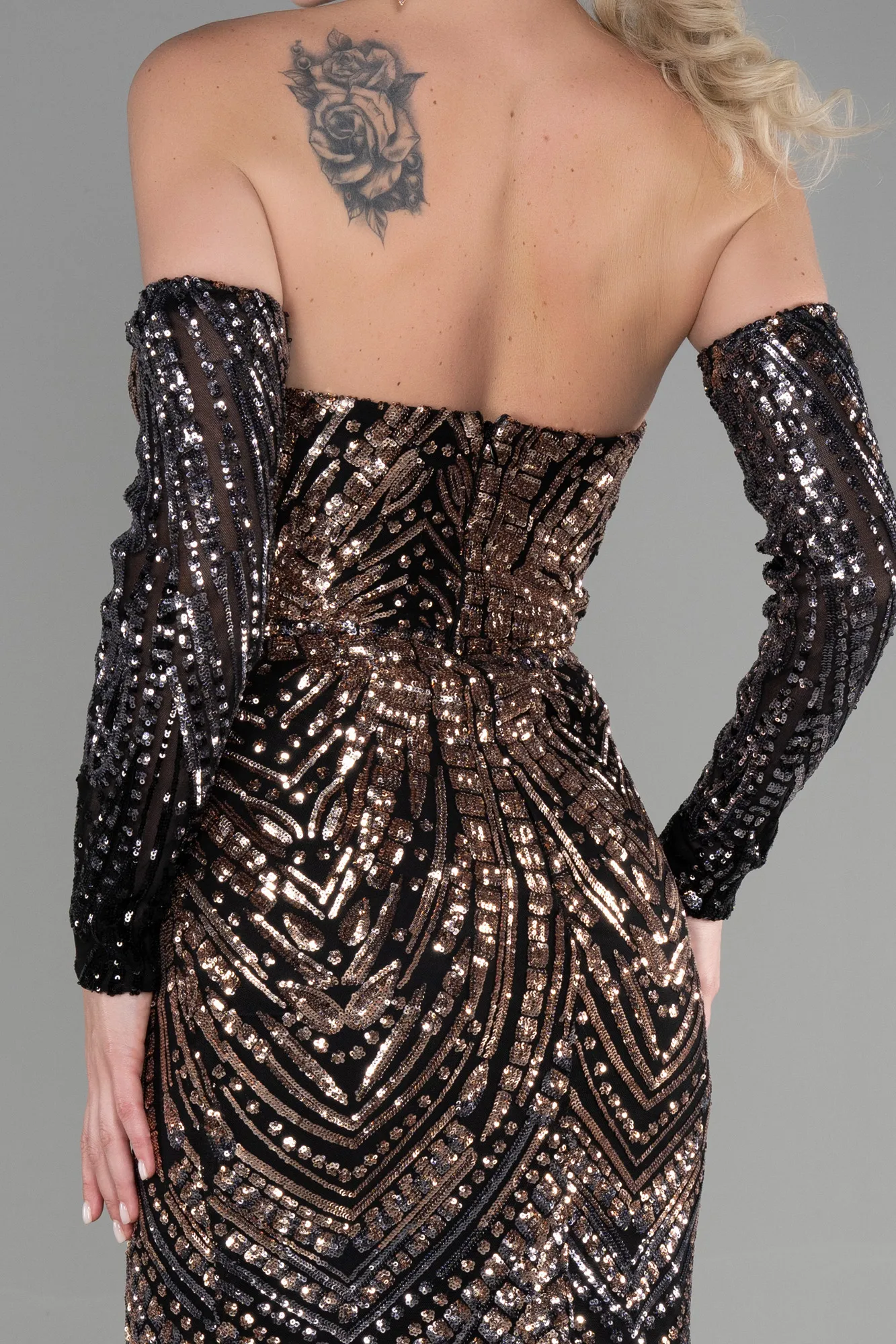 Black-Long Mermaid Prom Dress ABU3396