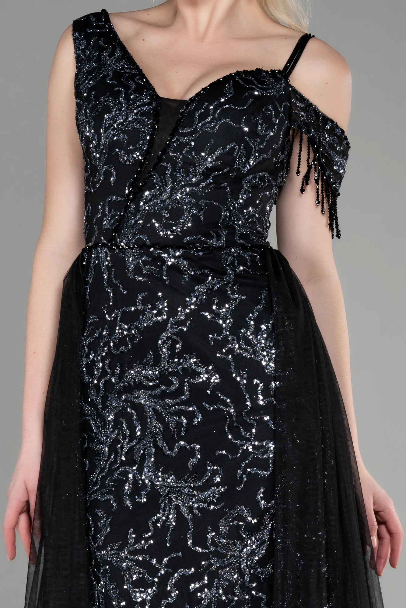 Black-Long Mermaid Prom Dress ABU3638