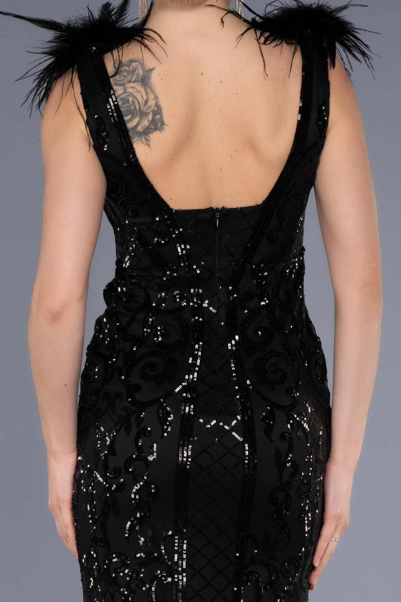 Black-Long Mermaid Prom Dress ABU3669