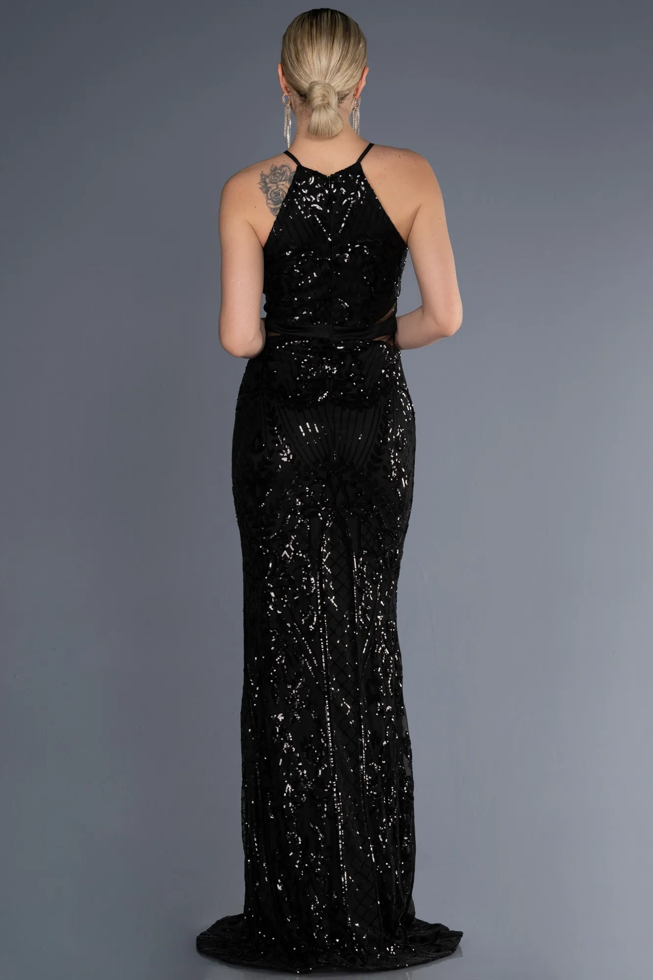 Black-Long Mermaid Prom Dress ABU3670