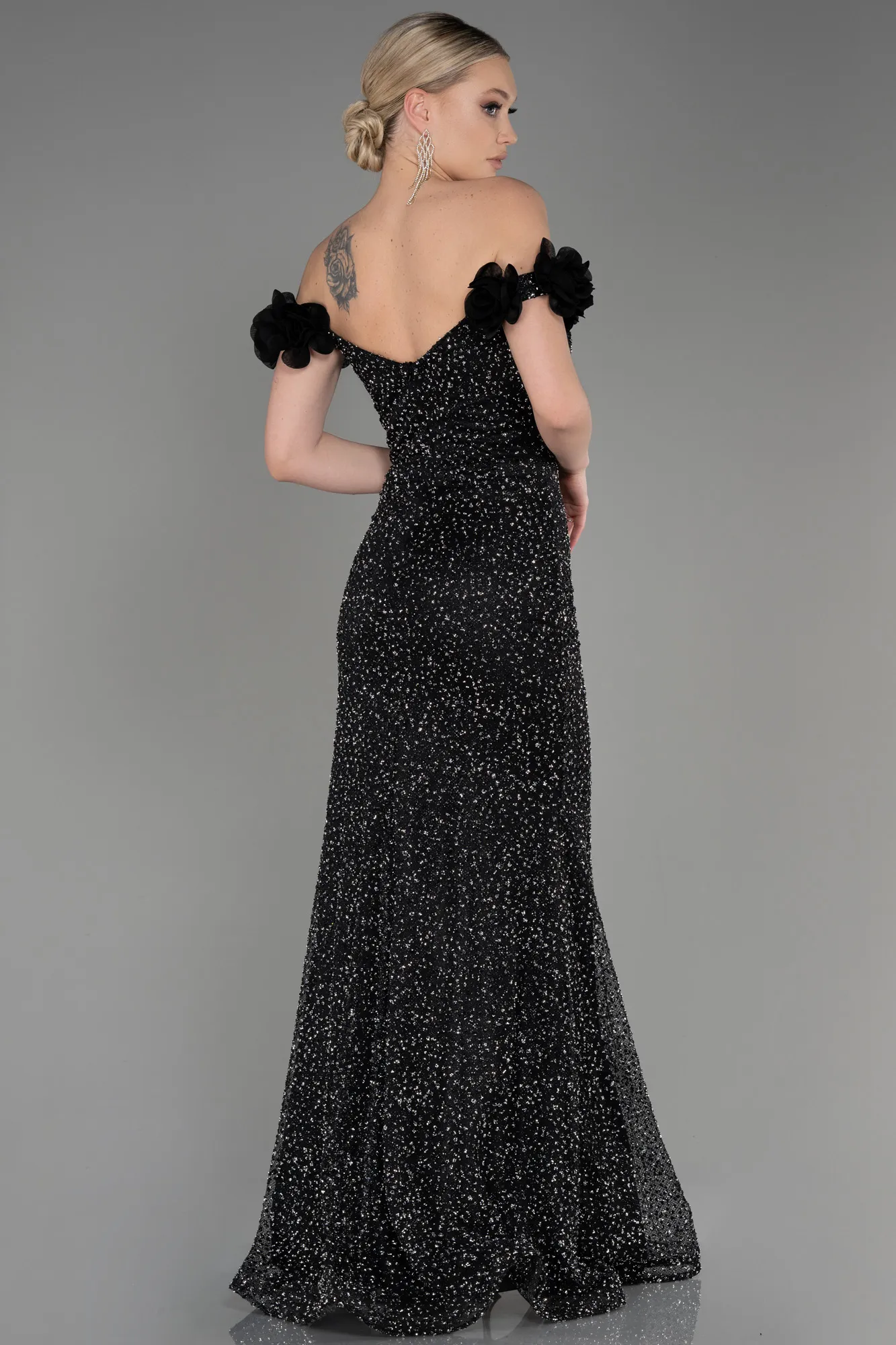 Black-Long Mermaid Prom Dress ABU3776