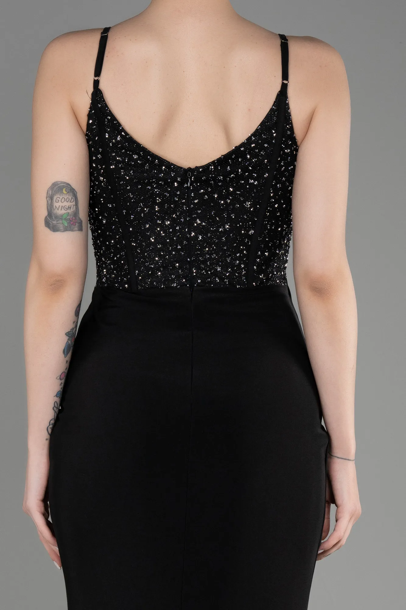 Black-Long Mermaid Prom Dress ABU3786