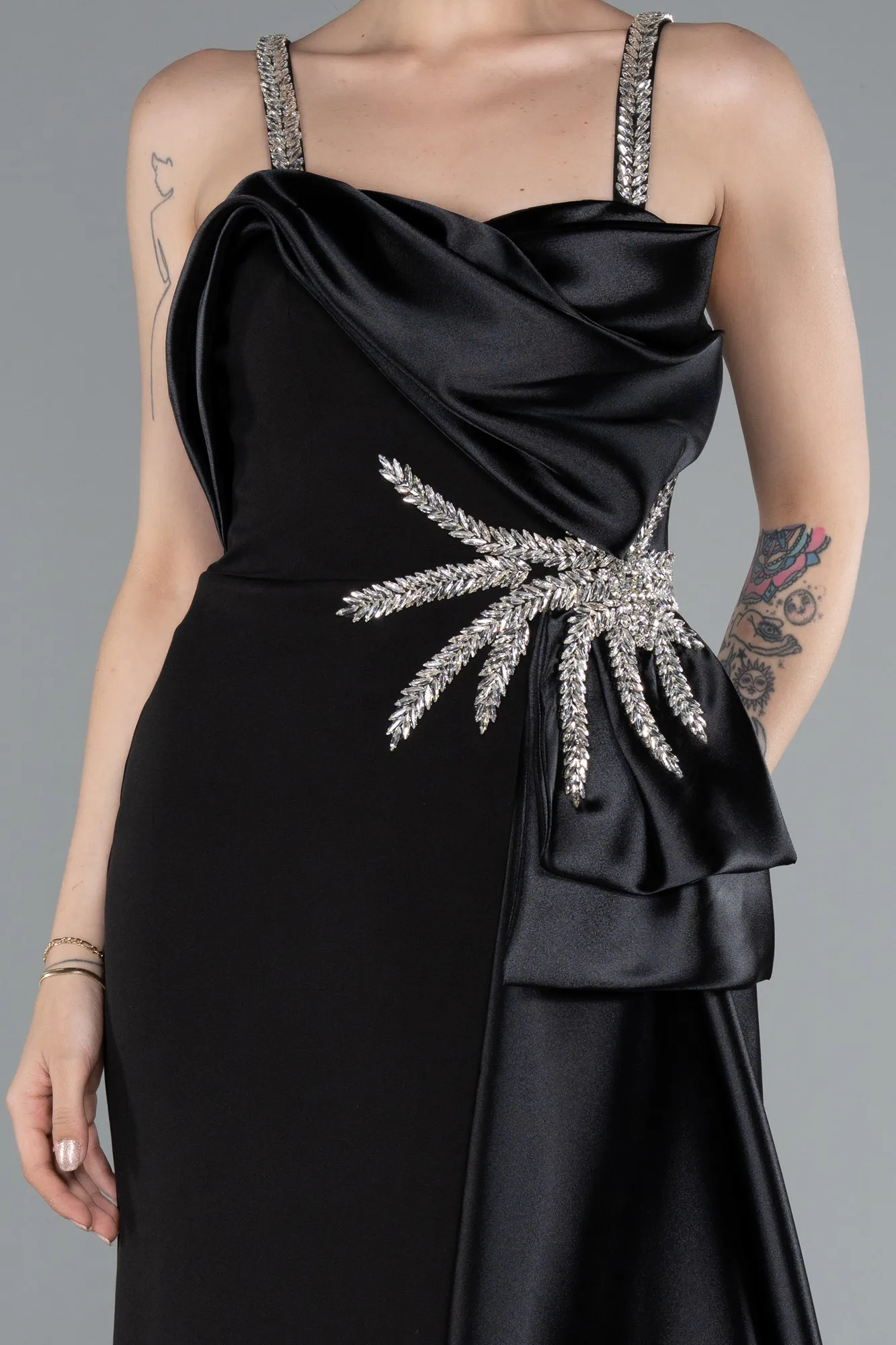 Black-Long Mermaid Prom Dress ABU4987