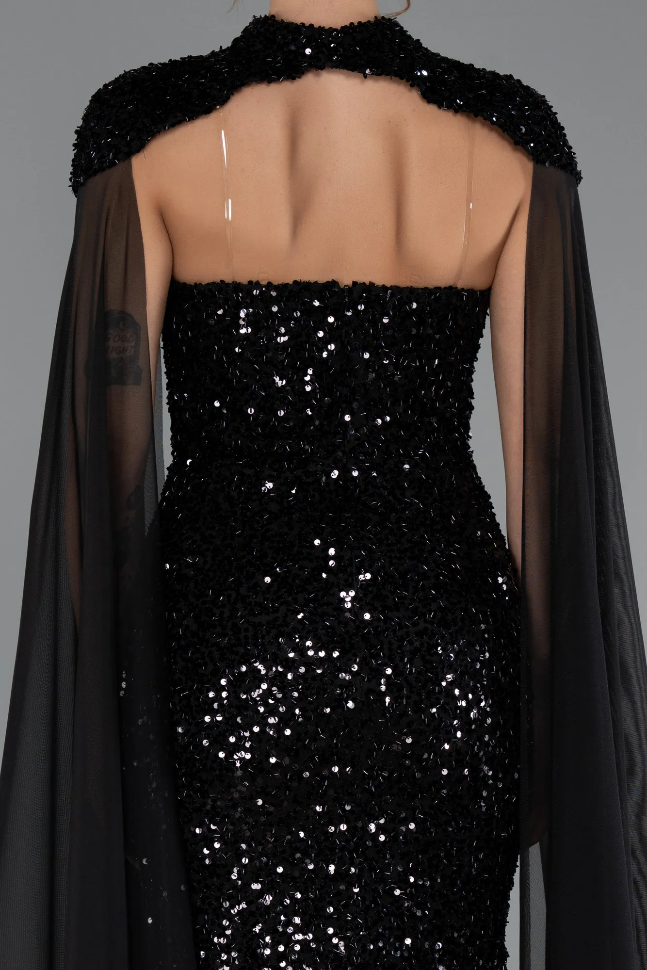 Black-Long Mermaid Prom Dress ABU5364