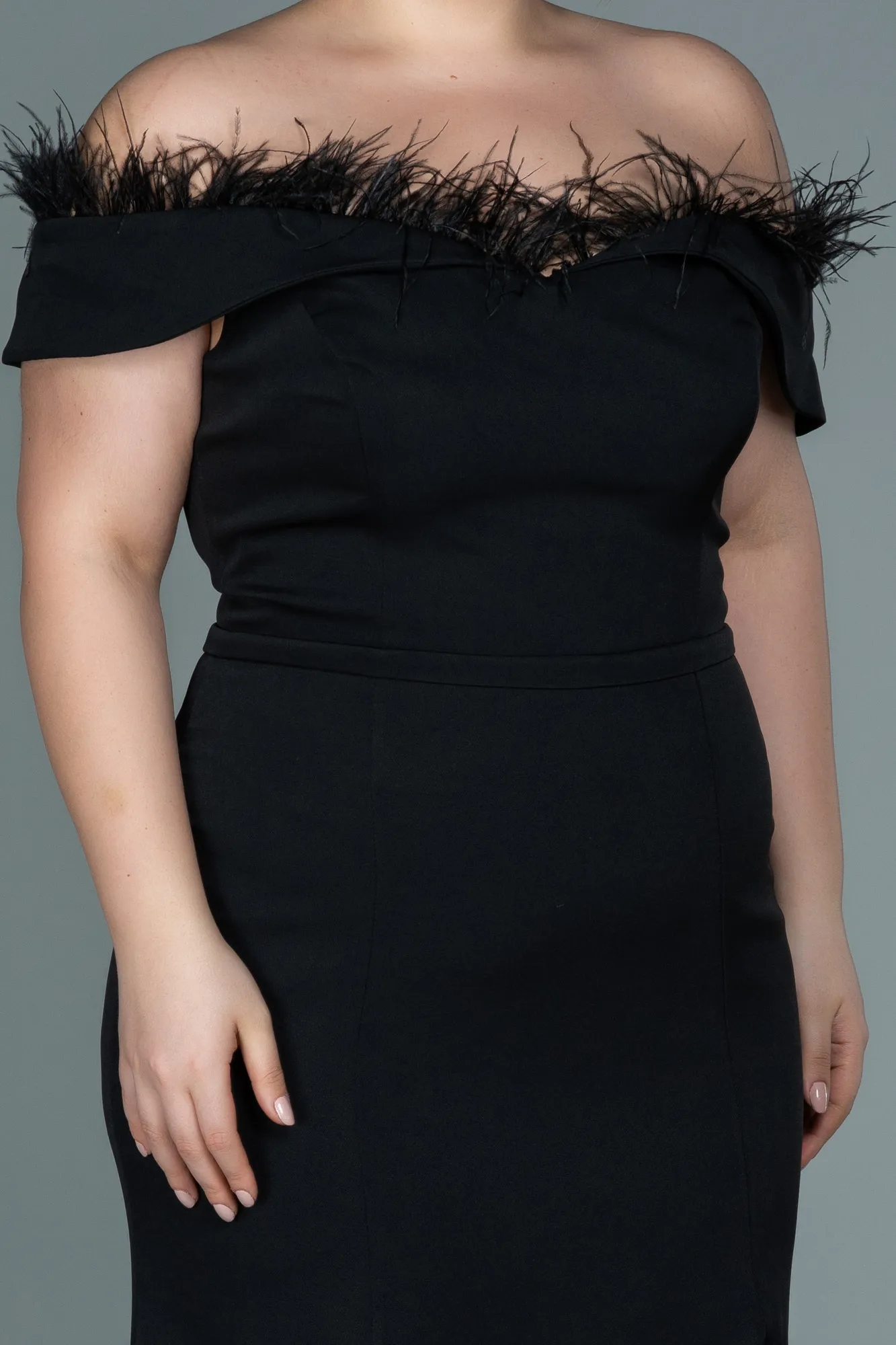 Black-Long Oversized Evening Dress ABU1459