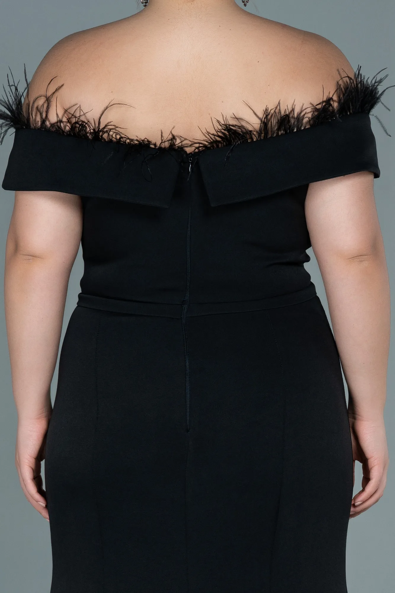 Black-Long Oversized Evening Dress ABU1459