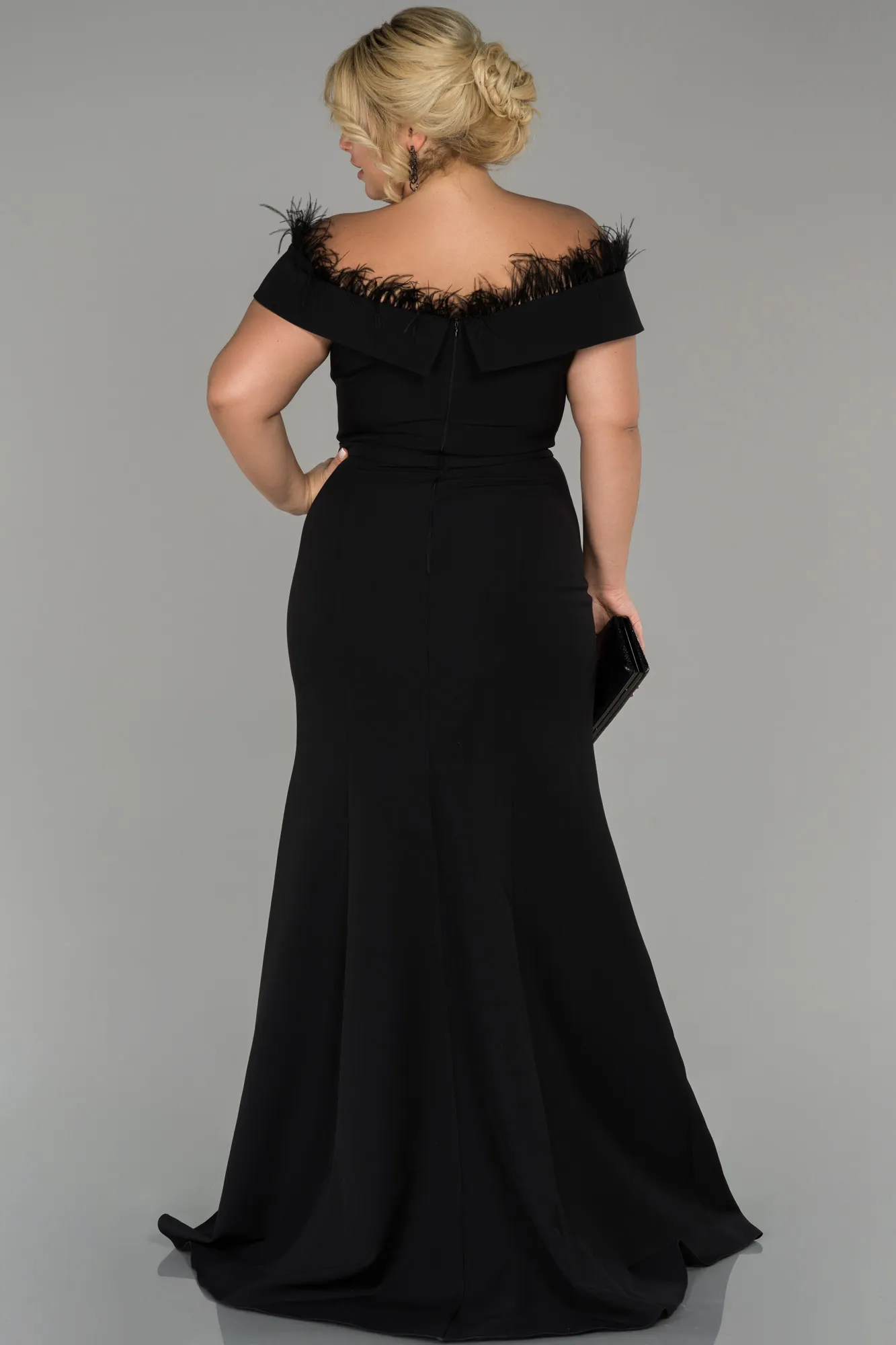 Black-Long Oversized Evening Dress ABU1459