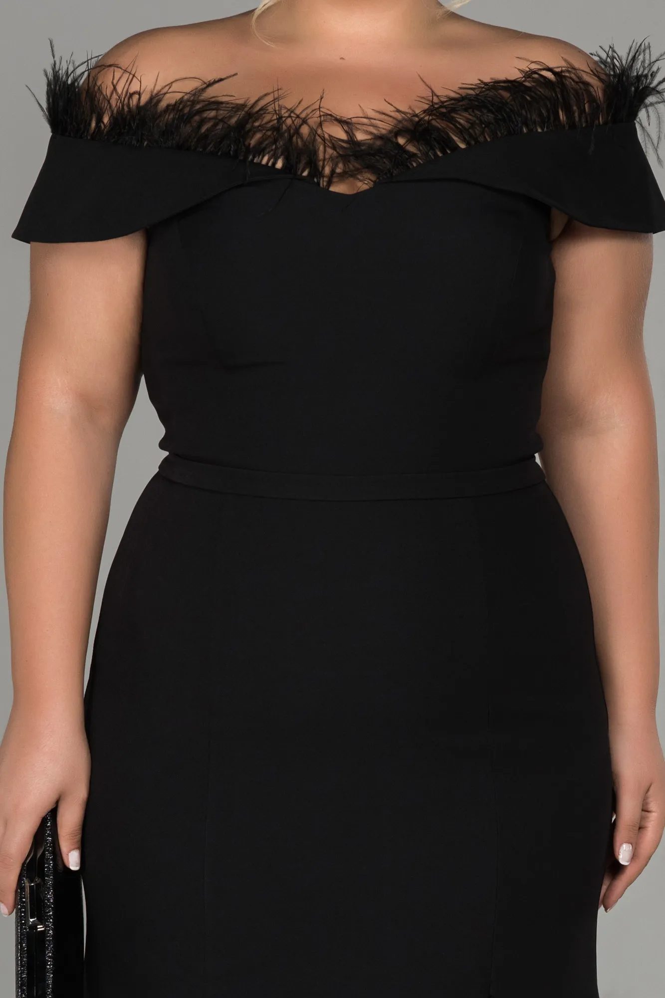 Black-Long Oversized Evening Dress ABU1459