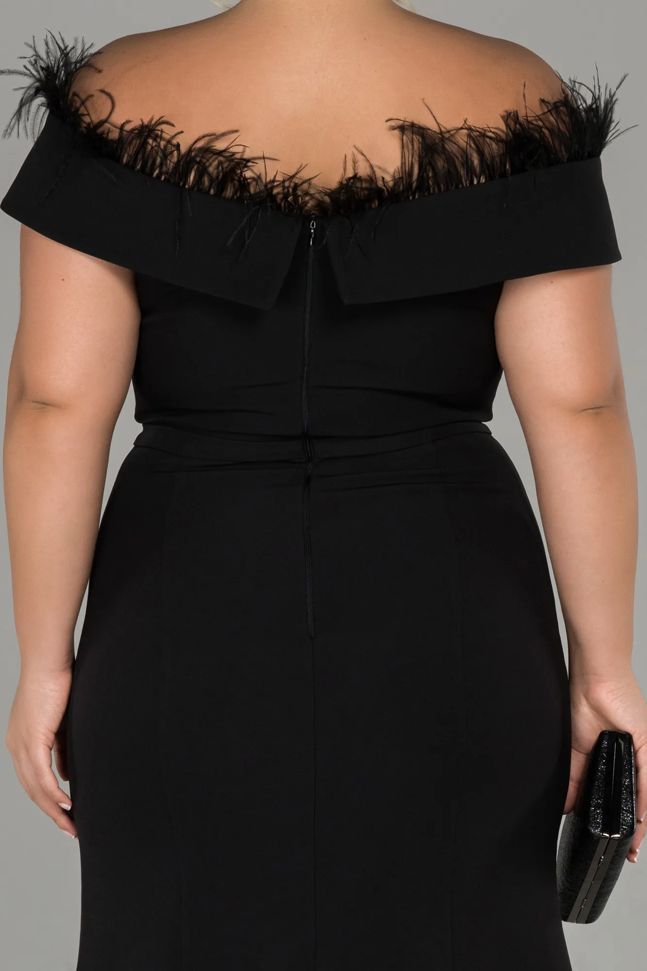 Black-Long Oversized Evening Dress ABU1459