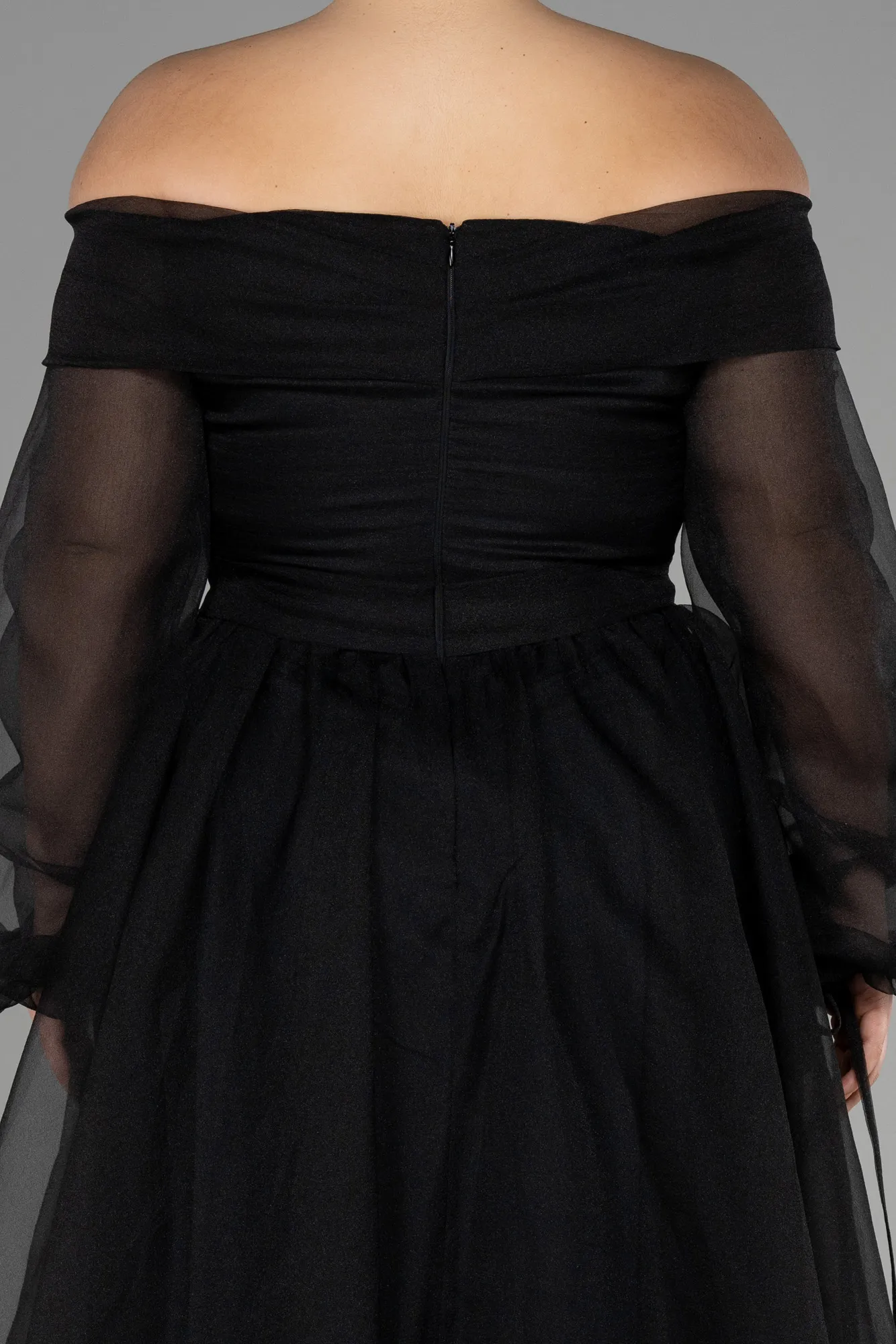 Black-Long Oversized Evening Dress ABU1535