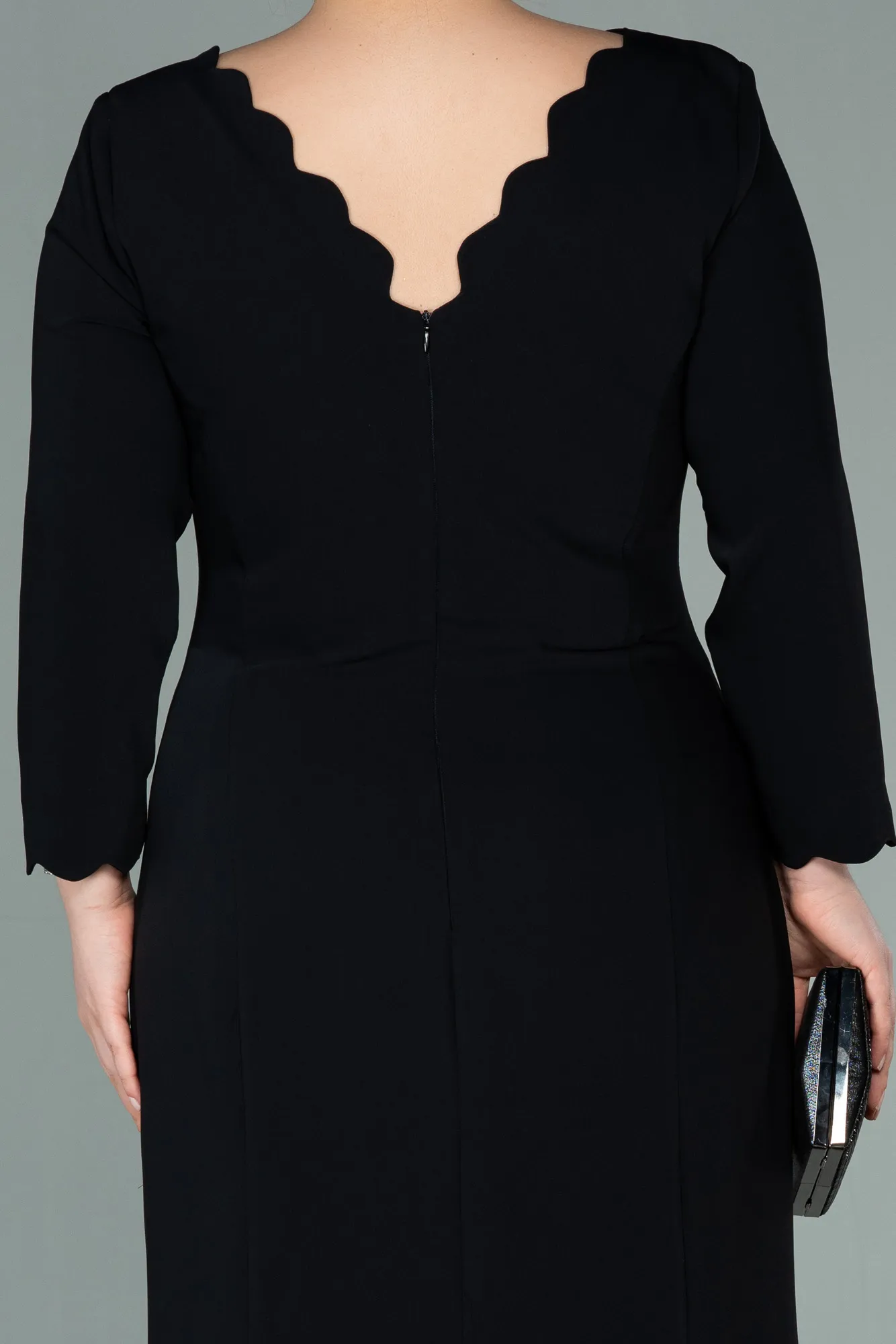 Black-Long Oversized Evening Dress ABU2213