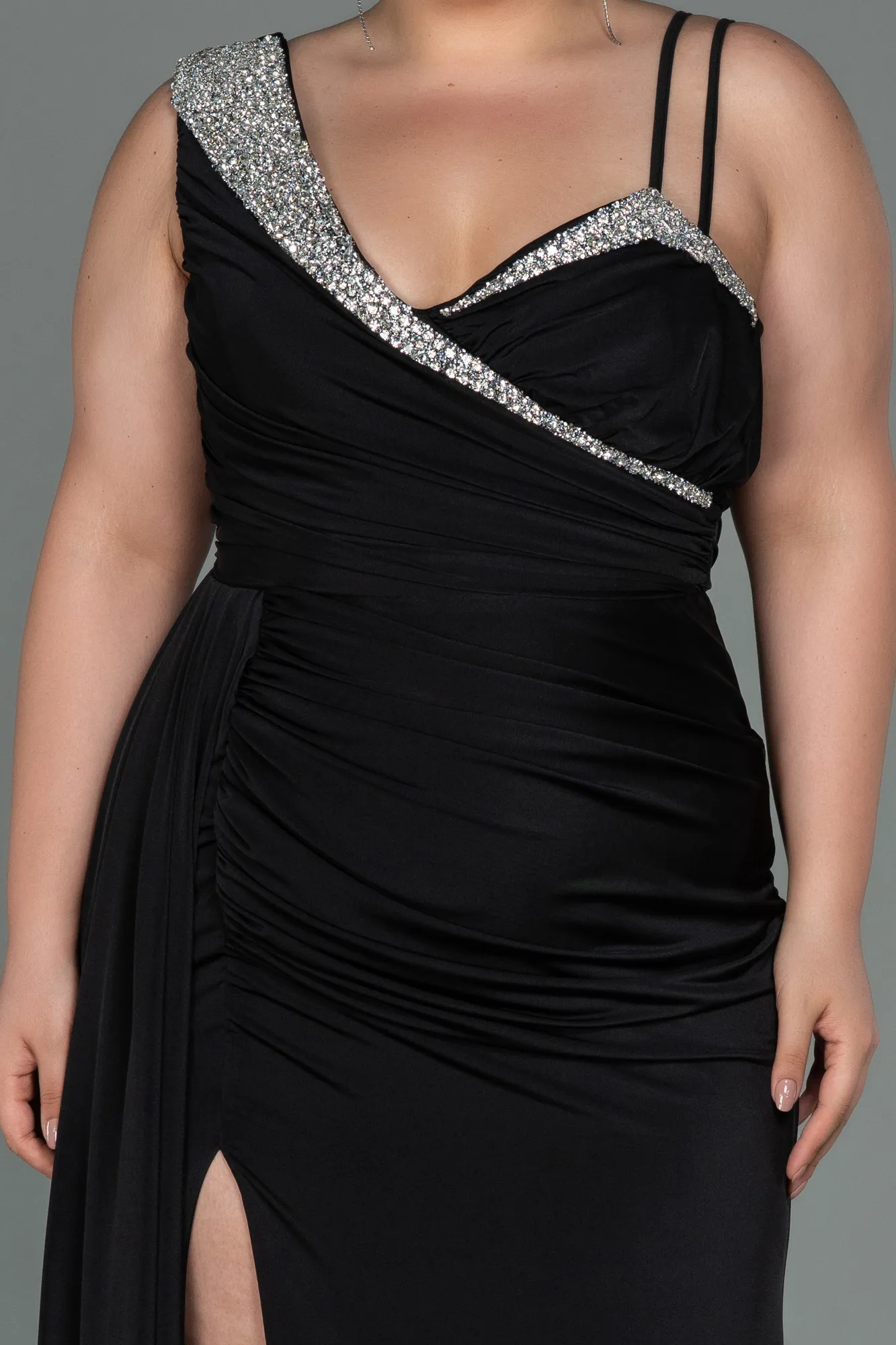 Black-Long Oversized Evening Dress ABU3148