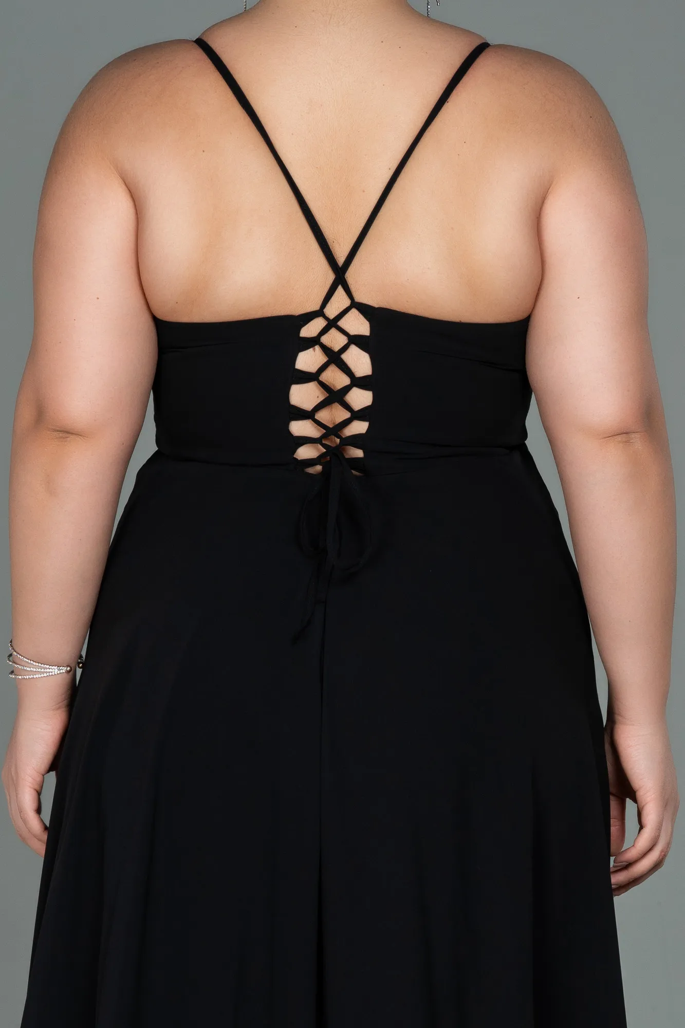 Black-Long Plus Size Evening Dress ABU1324