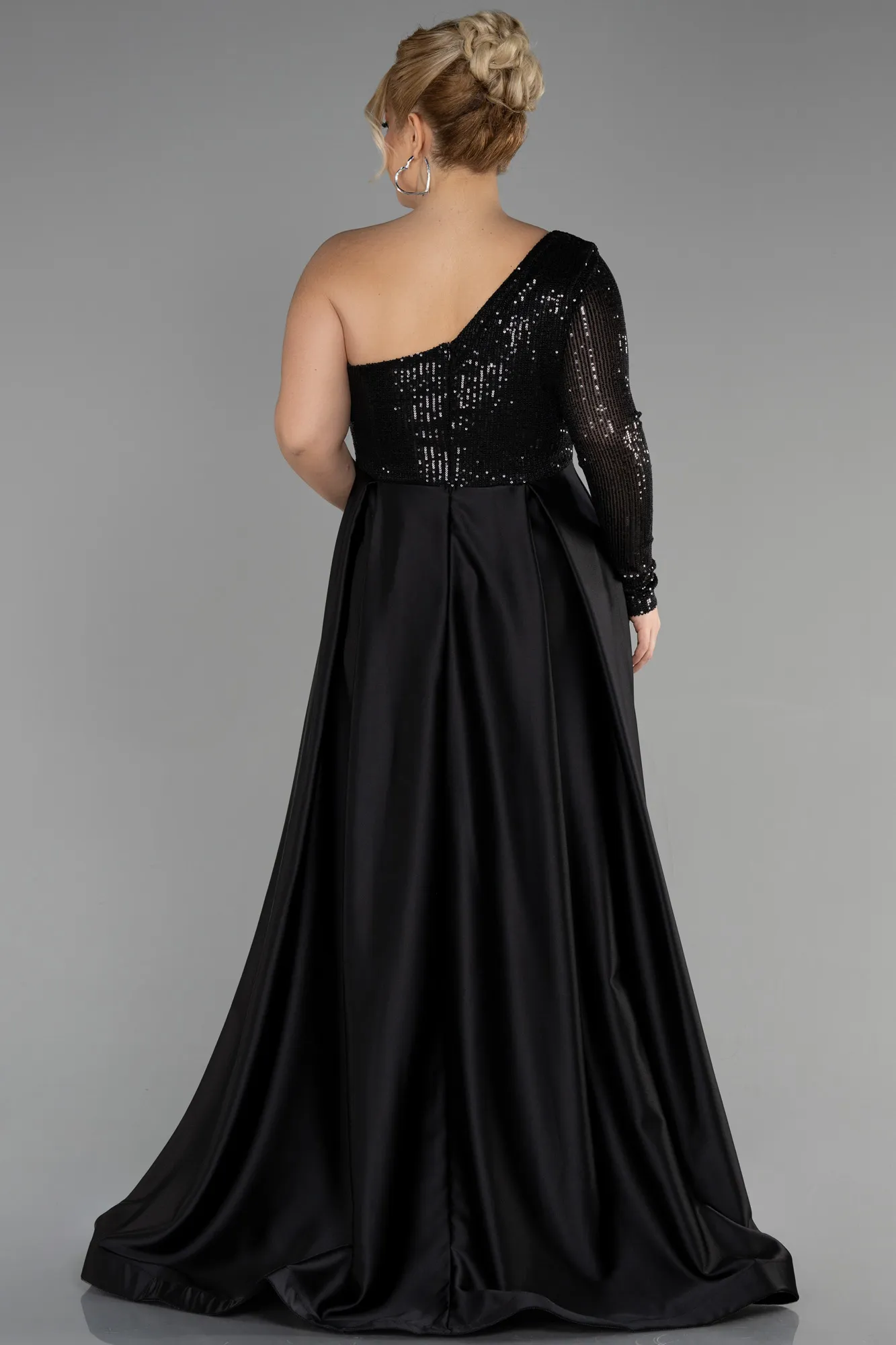 Black-Long Plus Size Evening Dress ABU2165