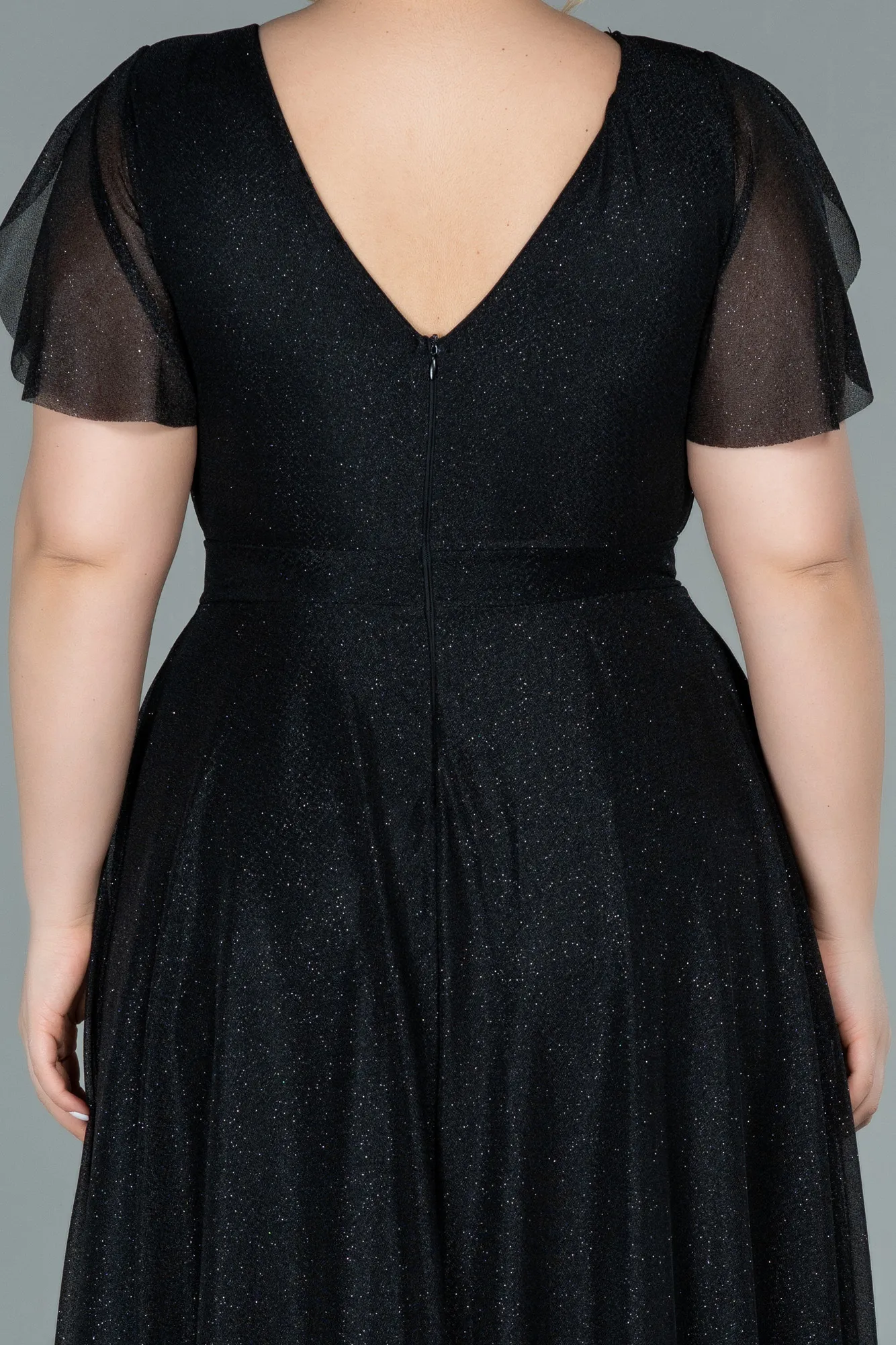 Black-Long Plus Size Evening Dress ABU2310