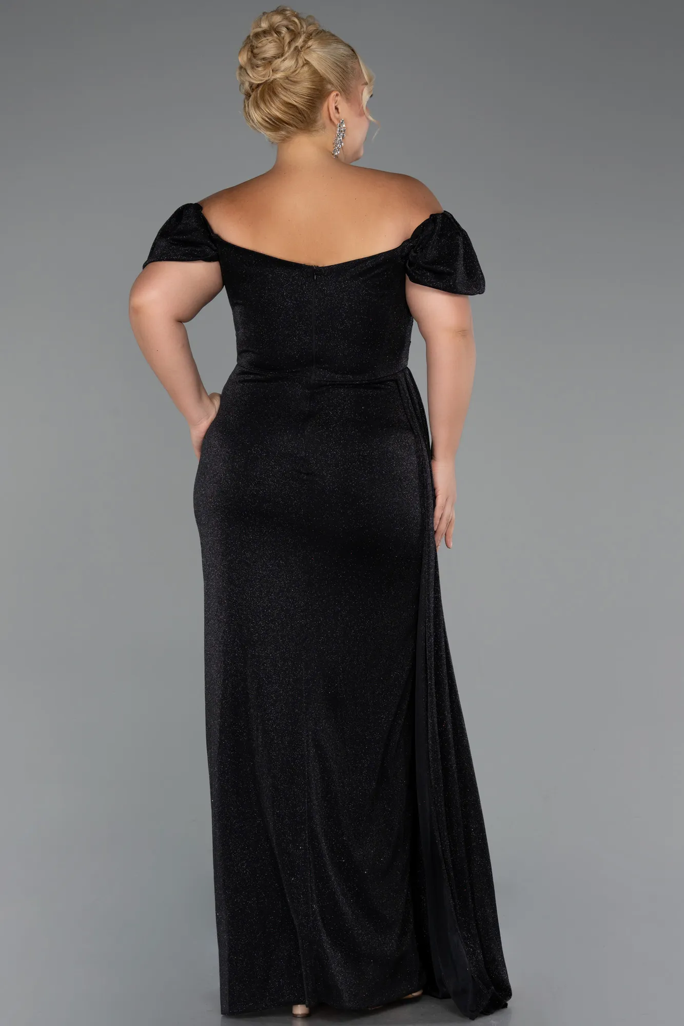 Black-Long Plus Size Evening Dress ABU2658
