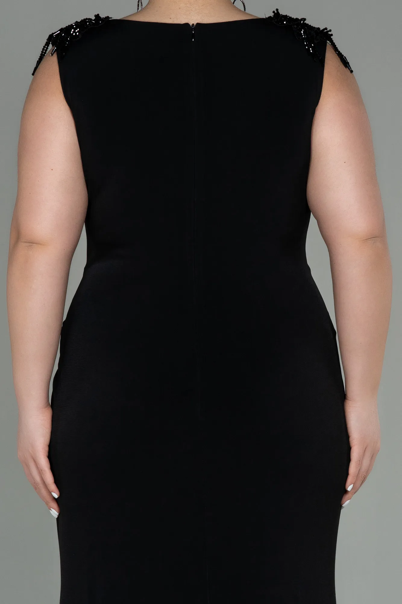 Black-Long Plus Size Evening Dress ABU2854