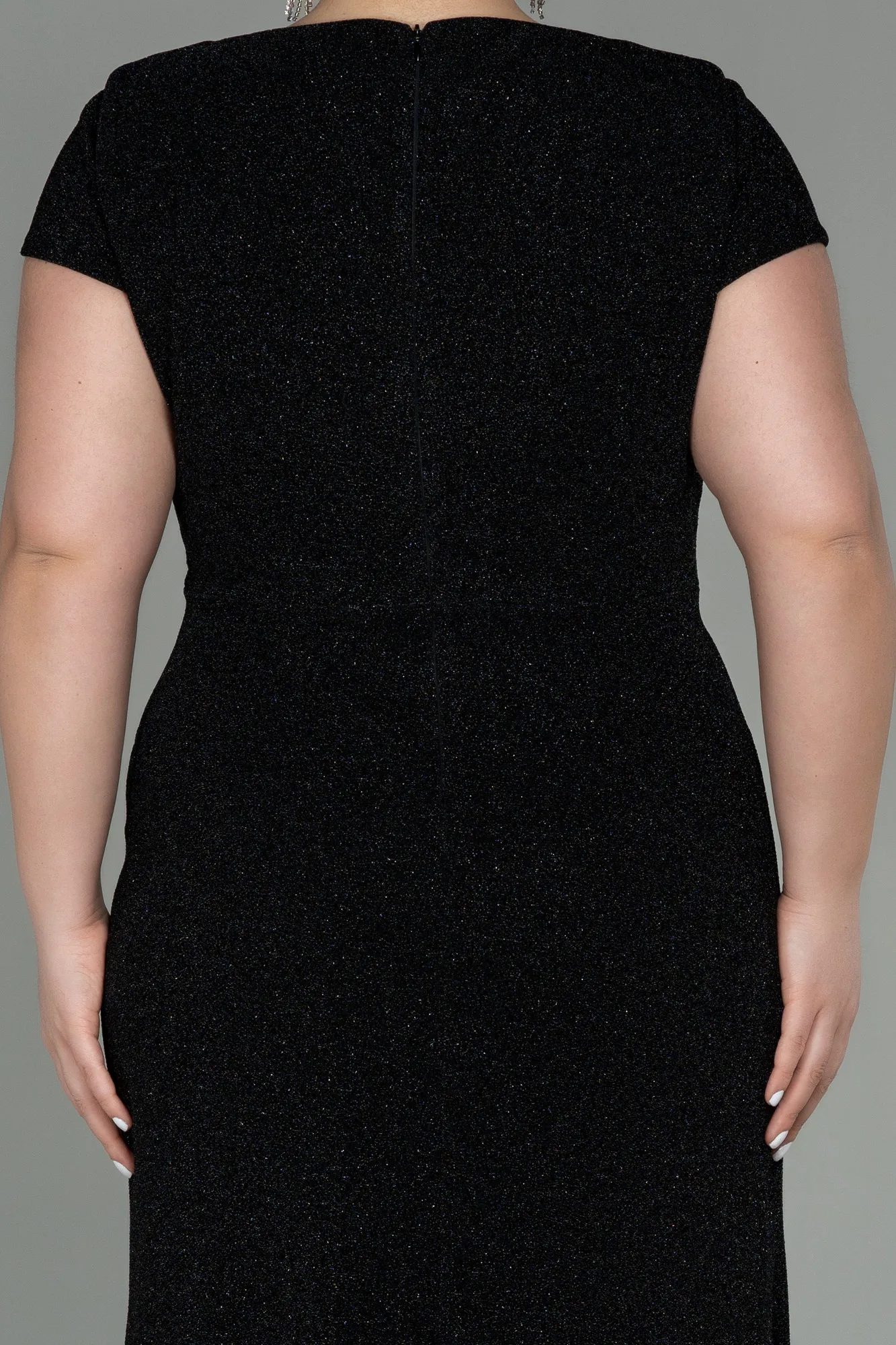 Black-Long Plus Size Evening Dress ABU2870