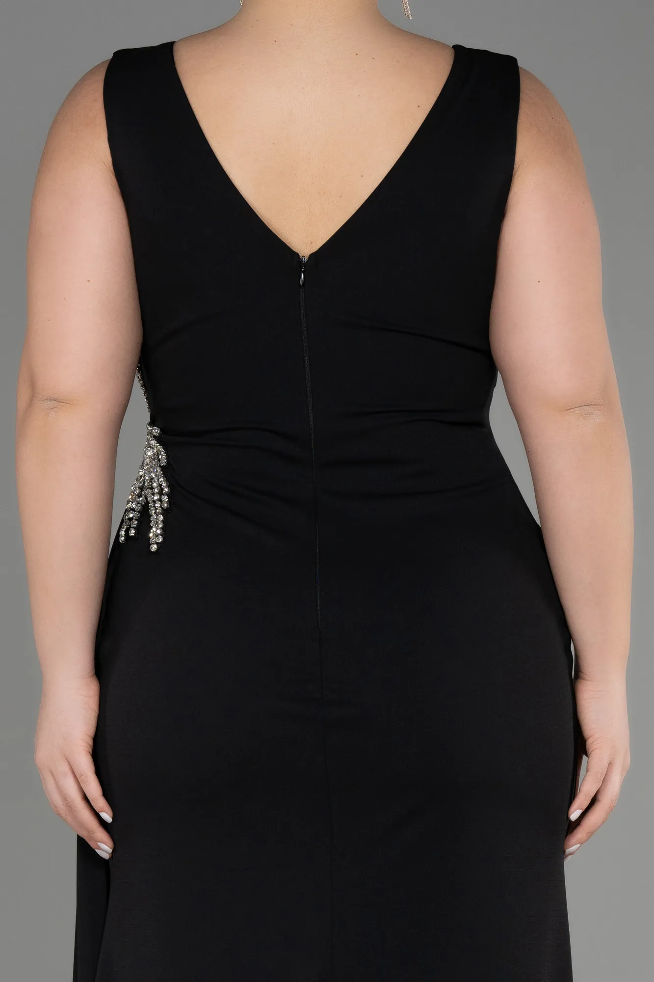 Black-Long Plus Size Evening Dress ABU2934