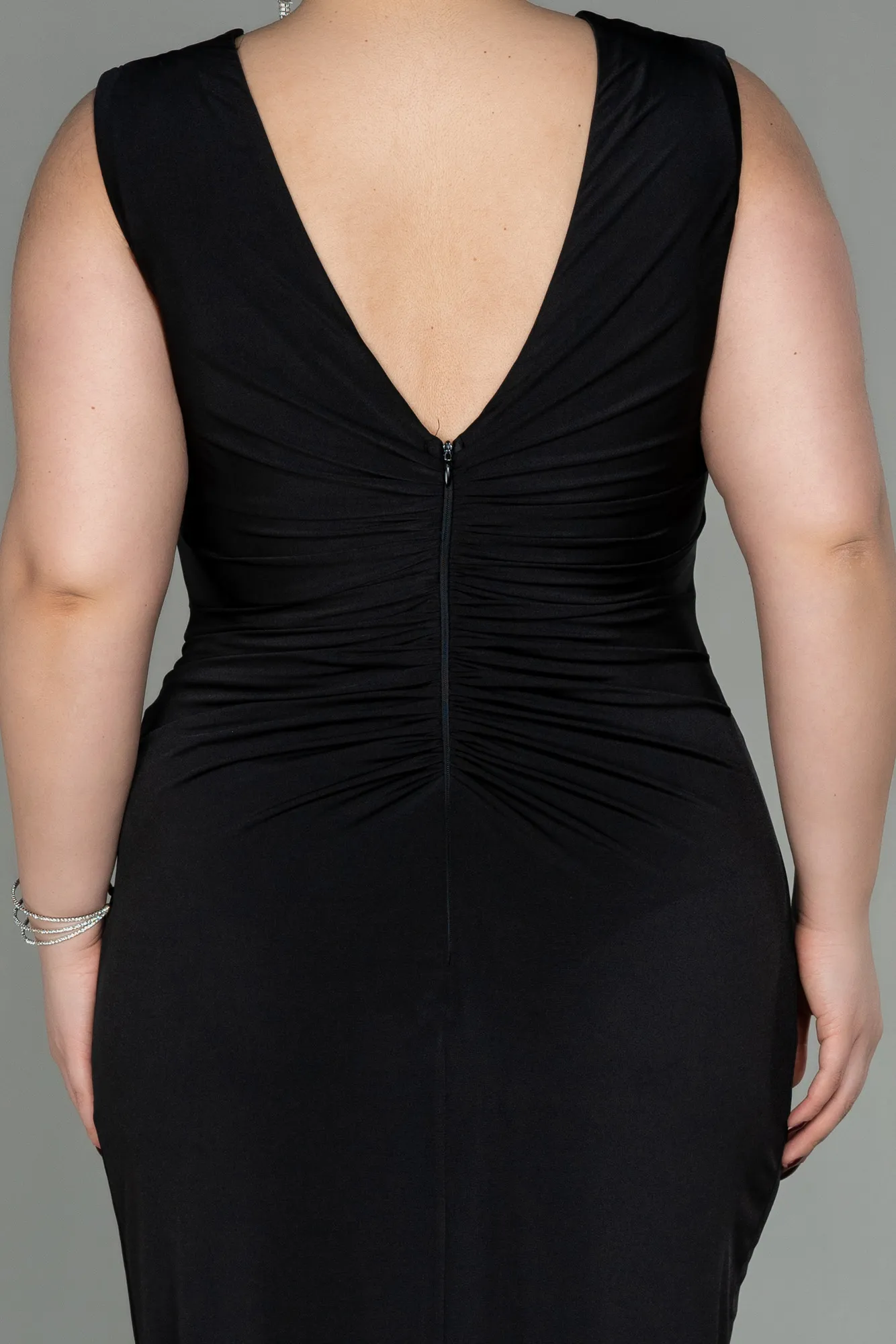 Black-Long Plus Size Evening Dress ABU2974