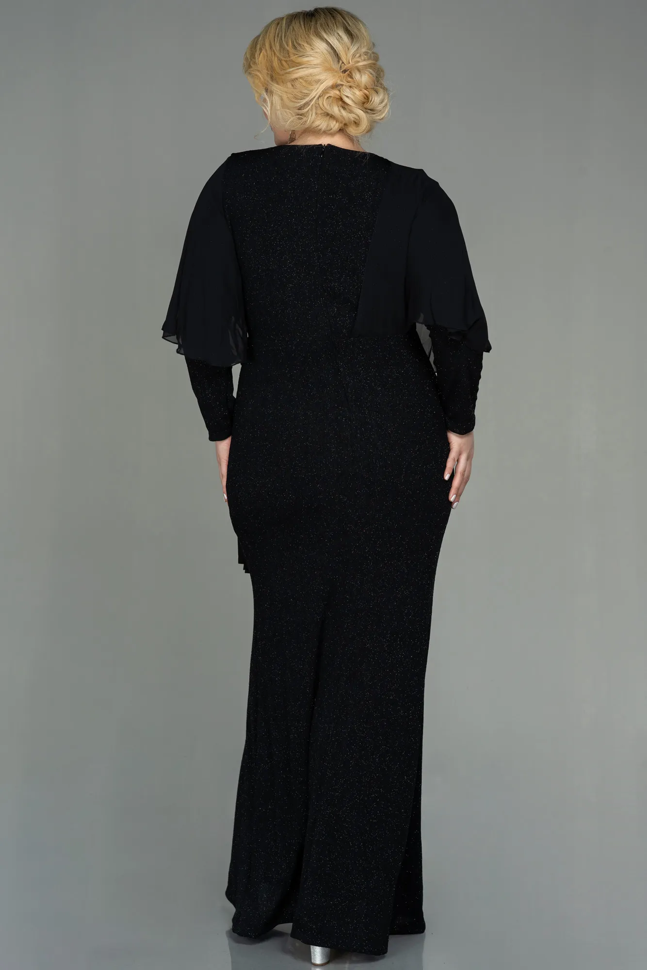 Black-Long Plus Size Evening Dress ABU3013