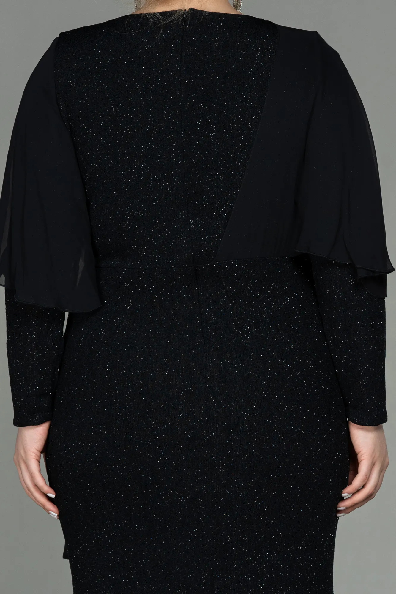 Black-Long Plus Size Evening Dress ABU3013