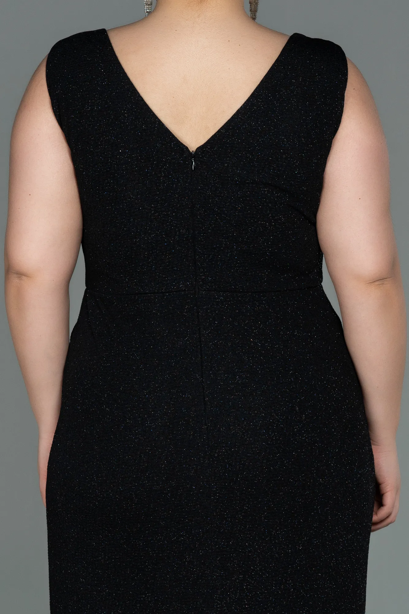 Black-Long Plus Size Evening Dress ABU3074