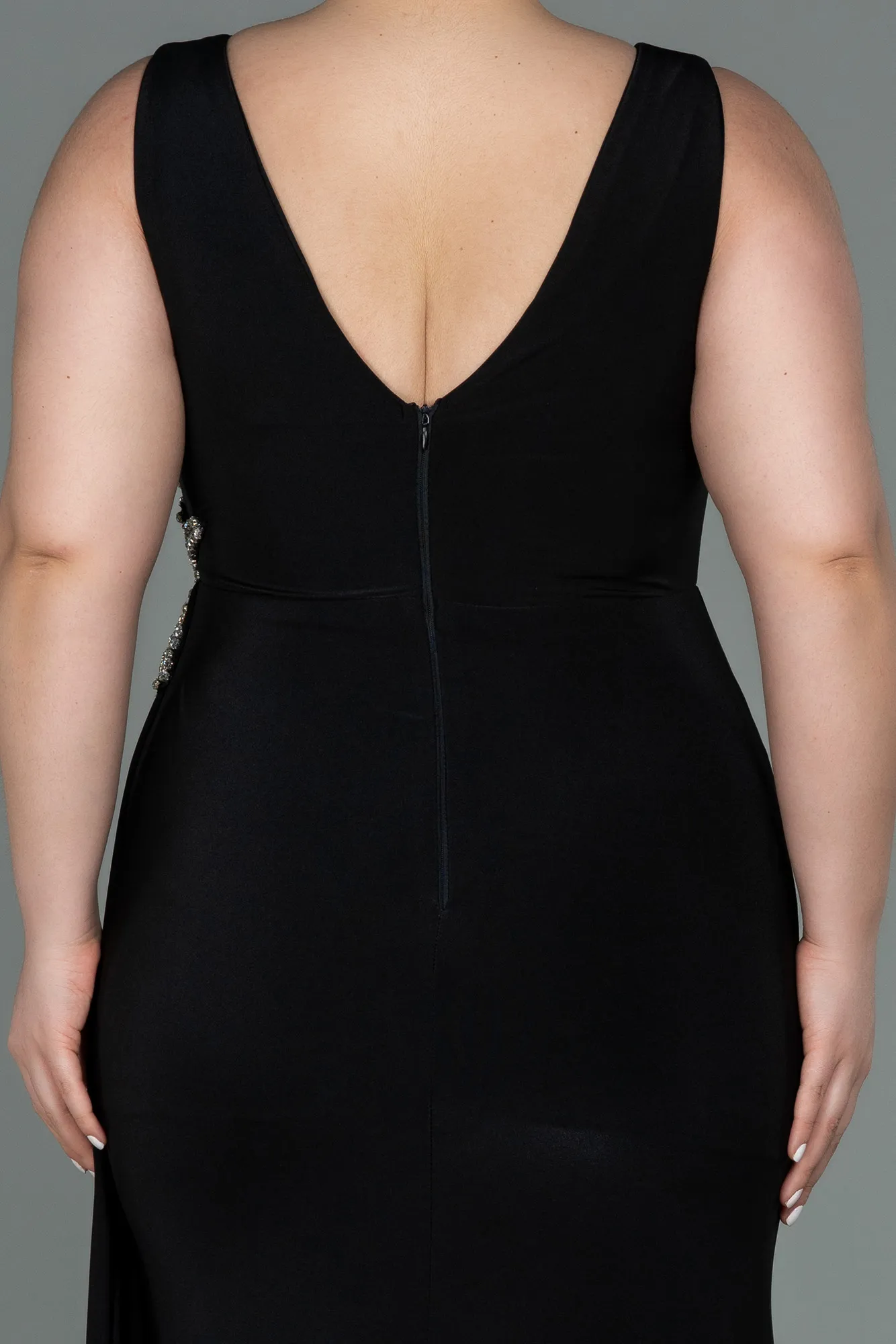Black-Long Plus Size Evening Dress ABU3122