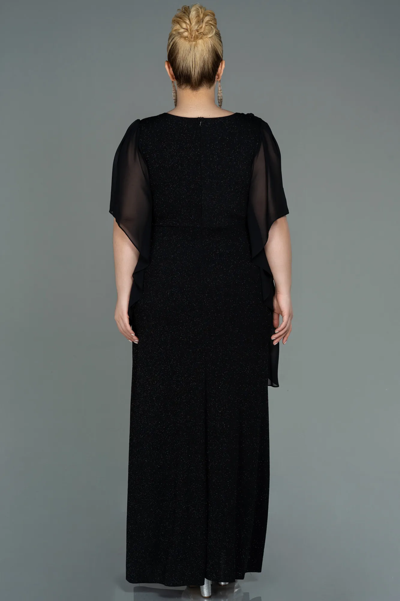 Black-Long Plus Size Evening Dress ABU3124