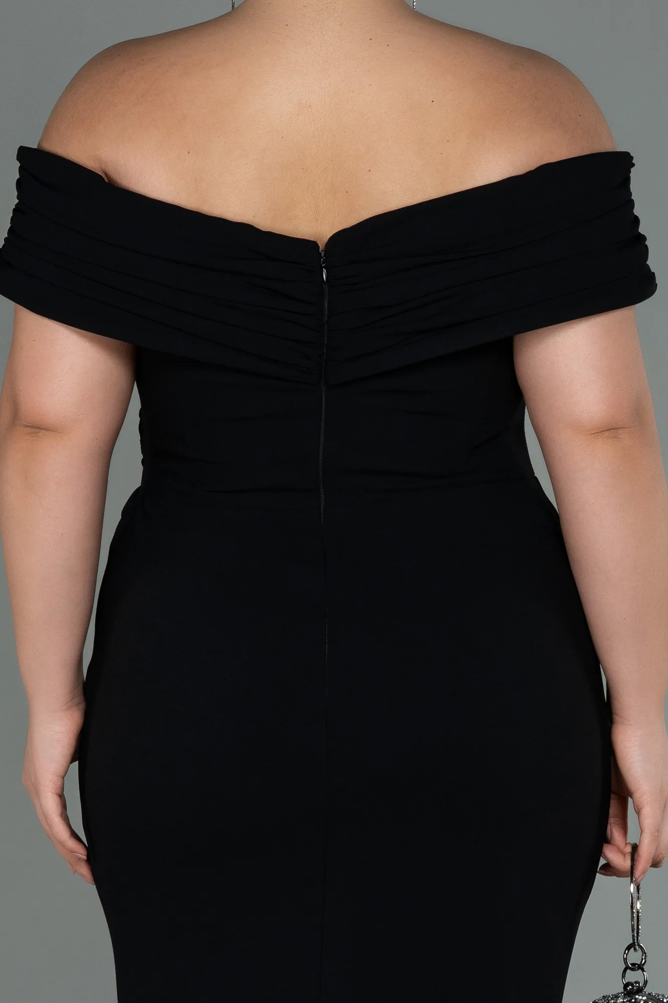 Black-Long Plus Size Evening Dress ABU3172