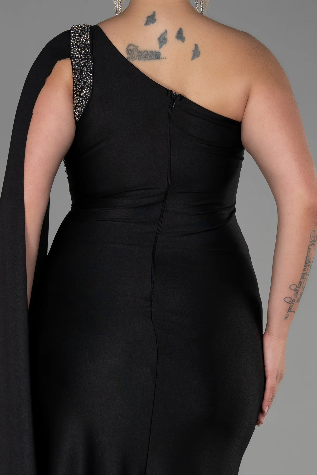 Black-Long Plus Size Evening Dress ABU3260