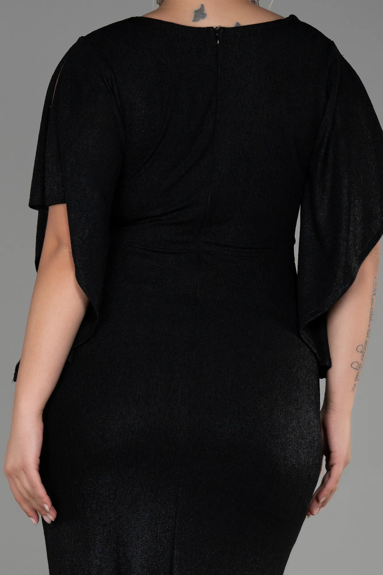 Black-Long Plus Size Evening Dress ABU3280