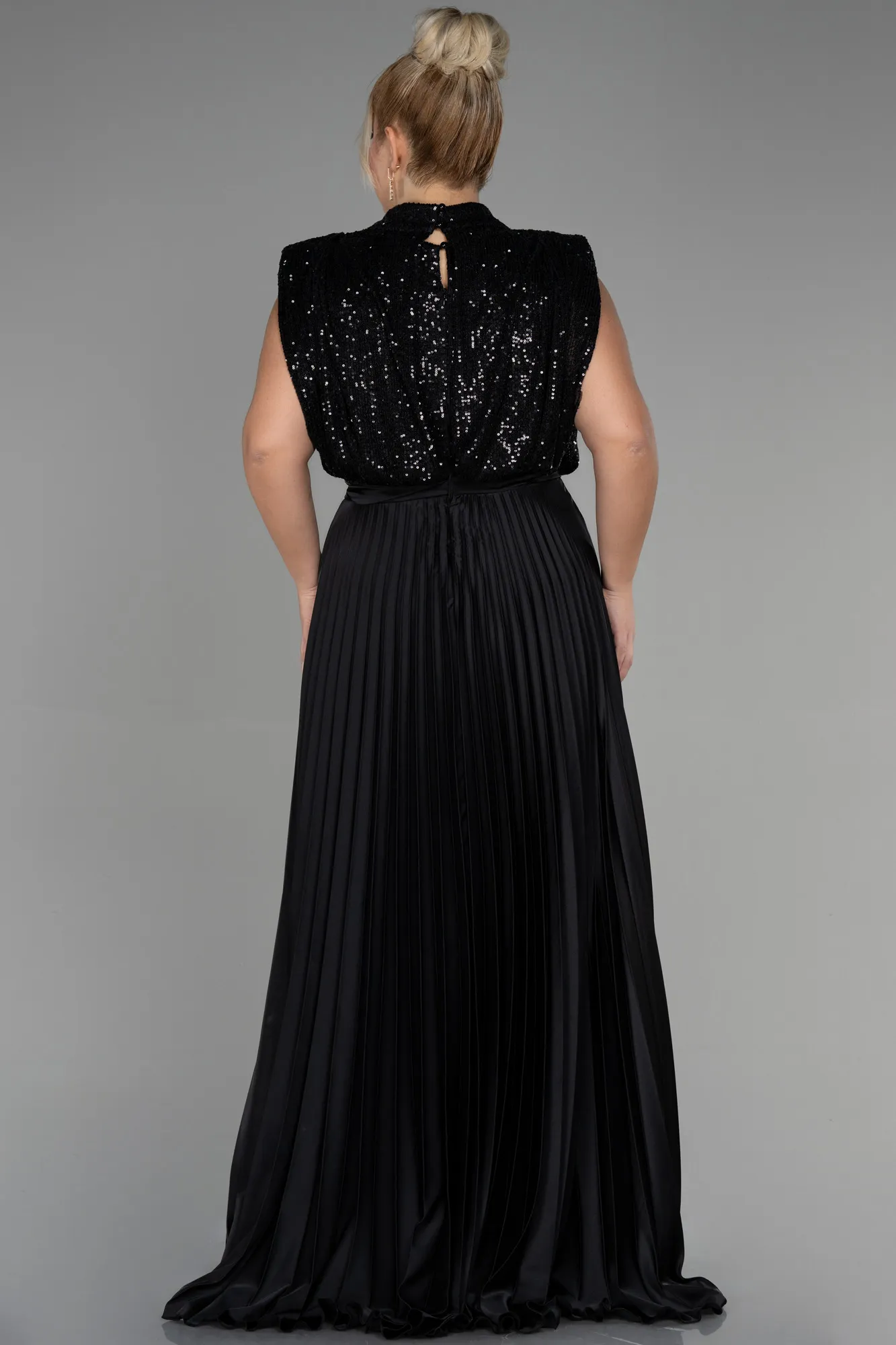 Black-Long Plus Size Evening Dress ABU3341