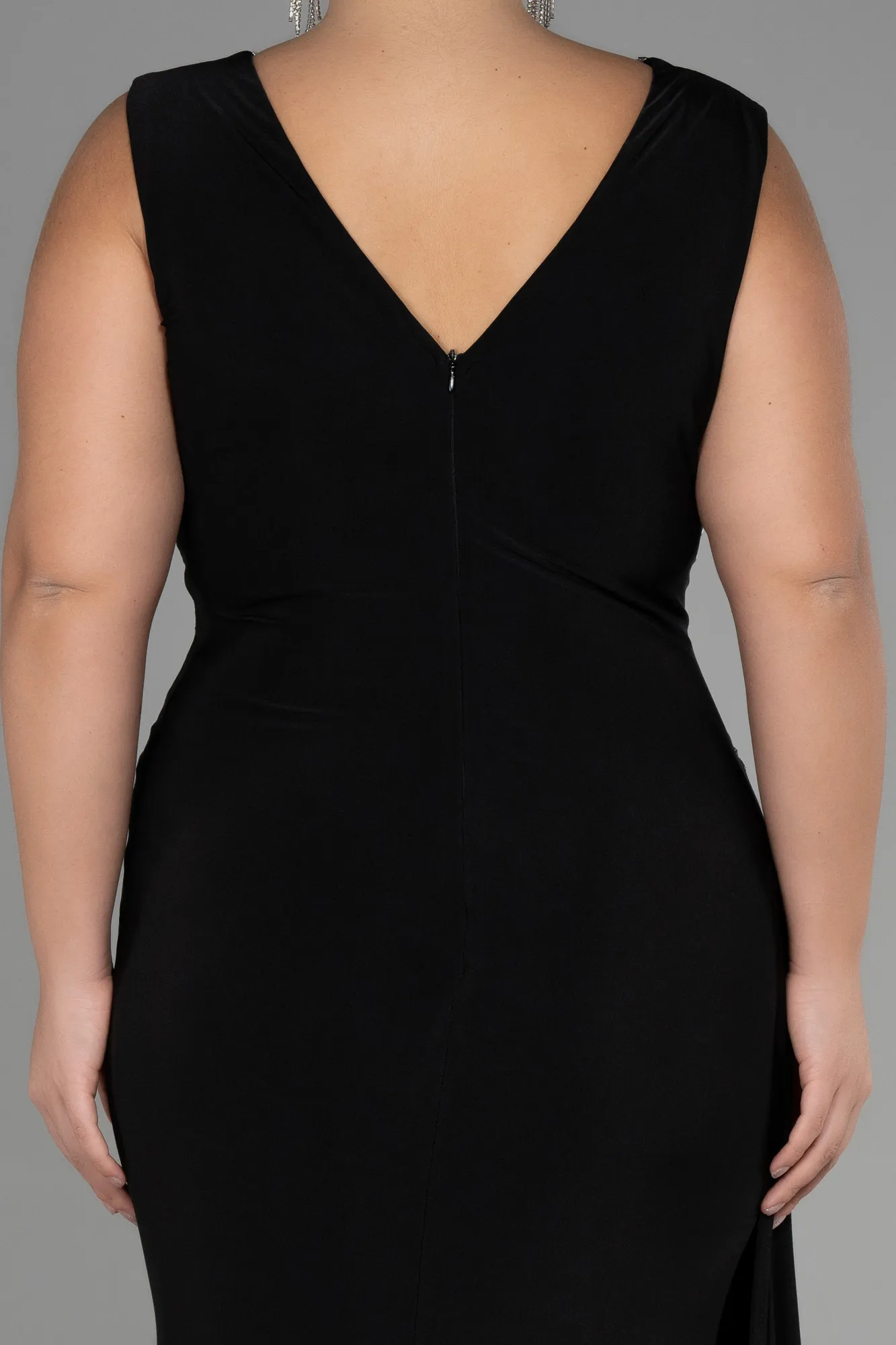 Black-Long Plus Size Evening Dress ABU3372