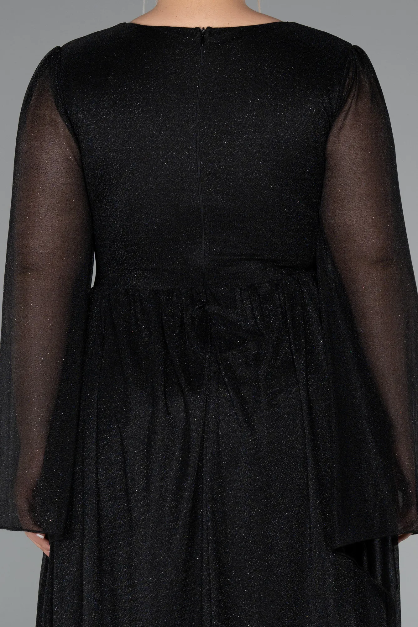 Black-Long Plus Size Evening Dress ABU5087