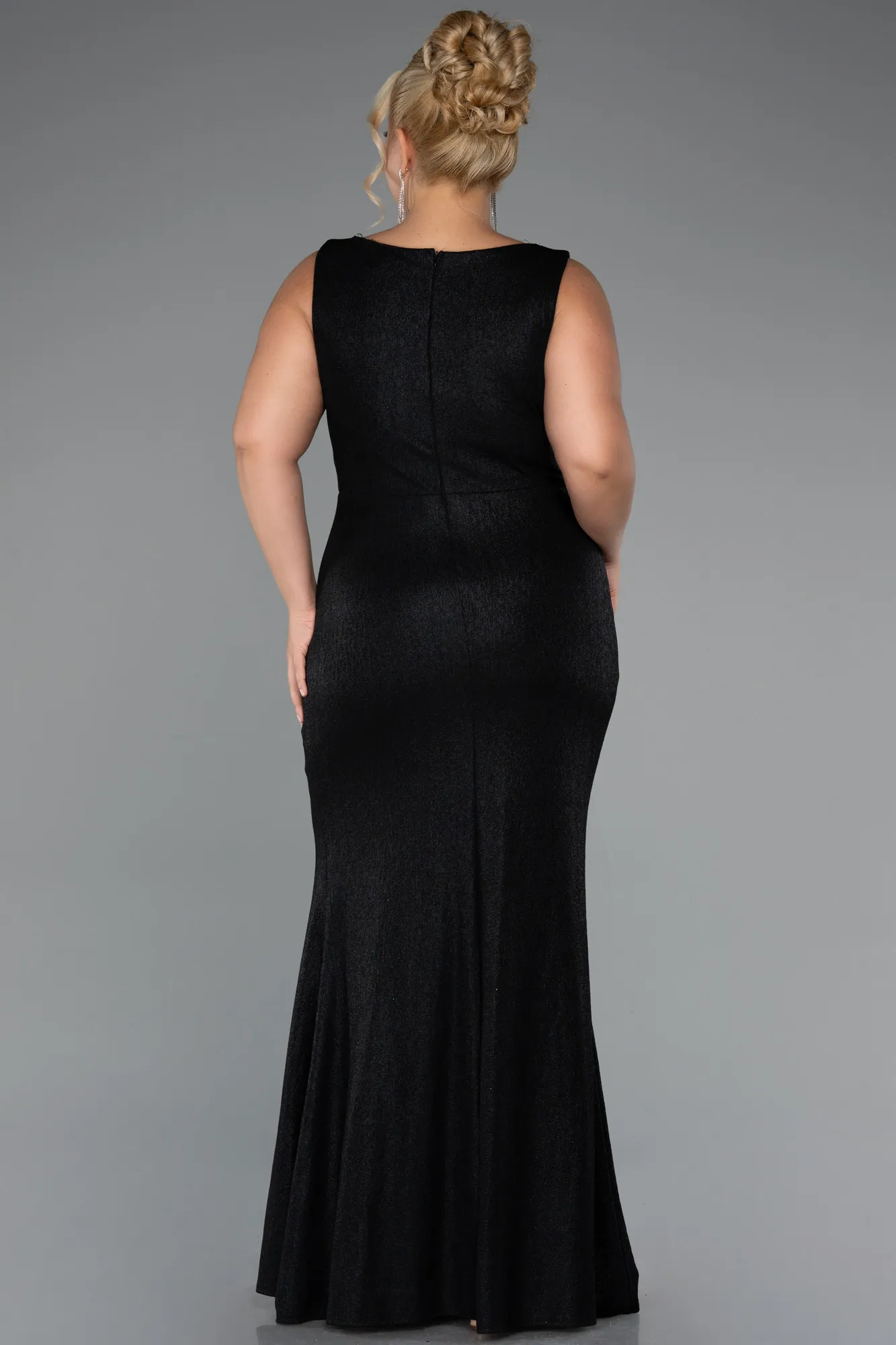 Black-Long Plus Size Evening Dress ABU5231