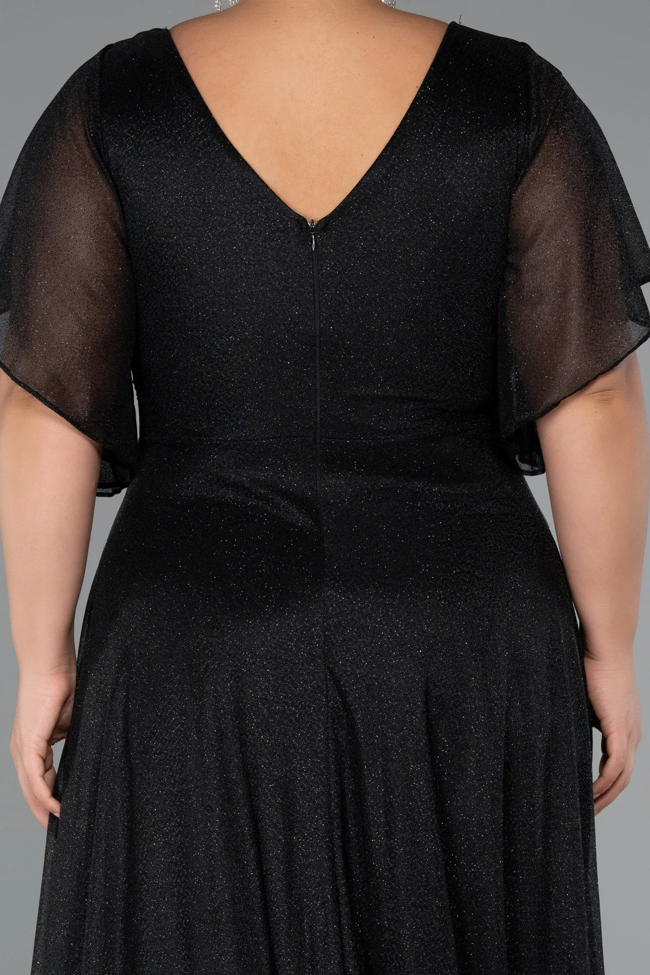 Black-Long Plus Size Evening Dress ABU5323