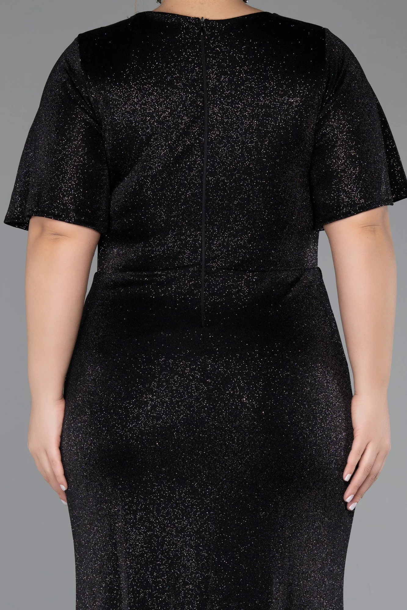 Black-Long Plus Size Evening Dress ABU5500