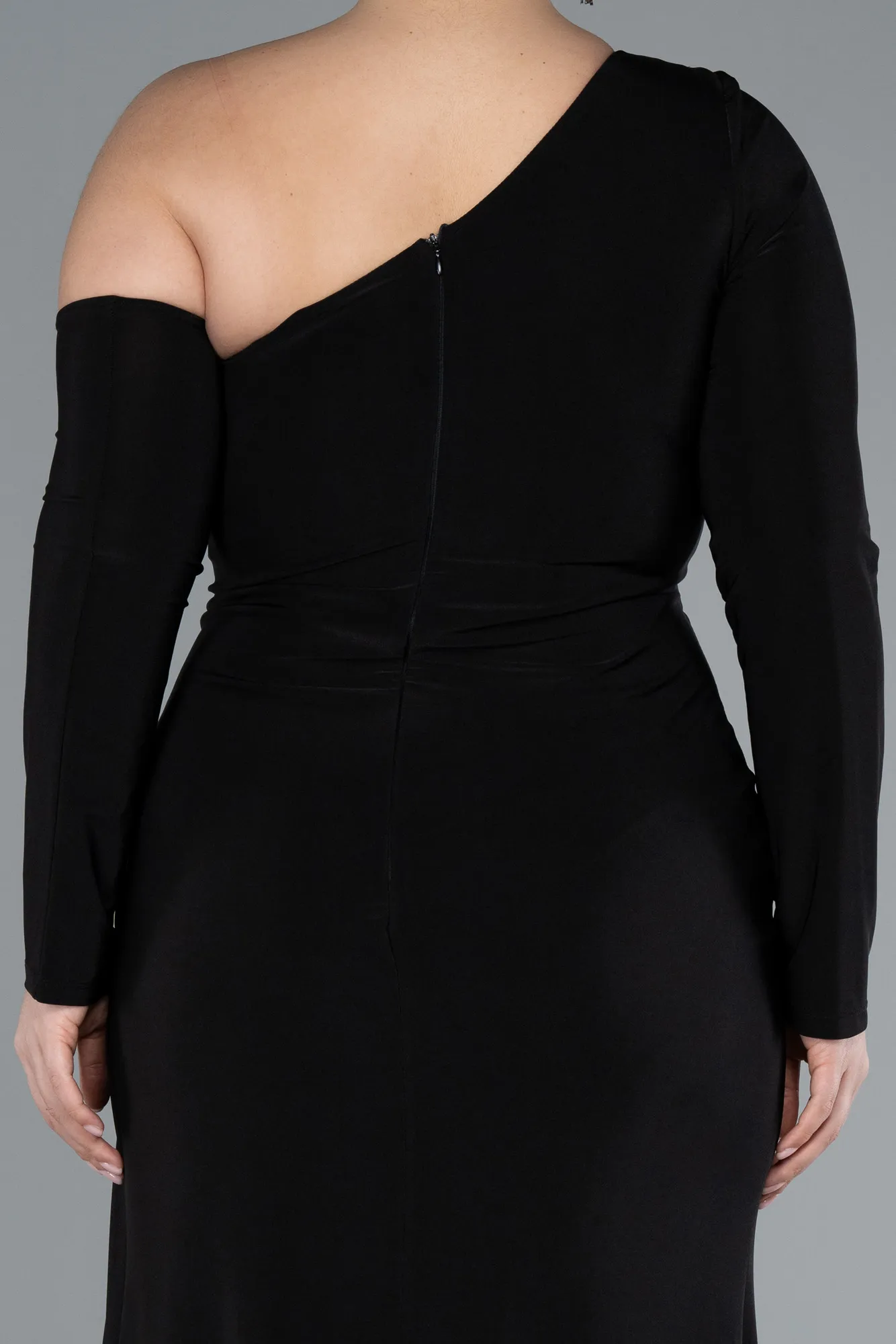 Black-Long Plus Size Evening Gown ABU4617