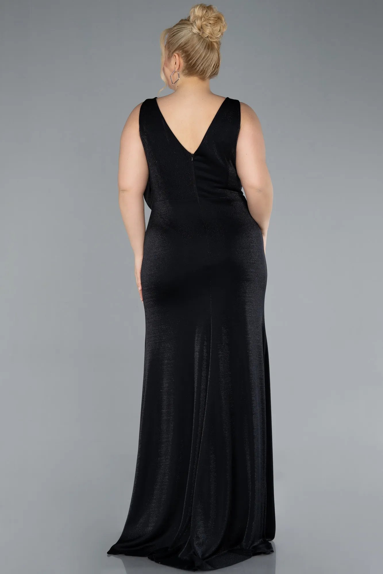 Black-Long Plus Size Evening Gown ABU4713