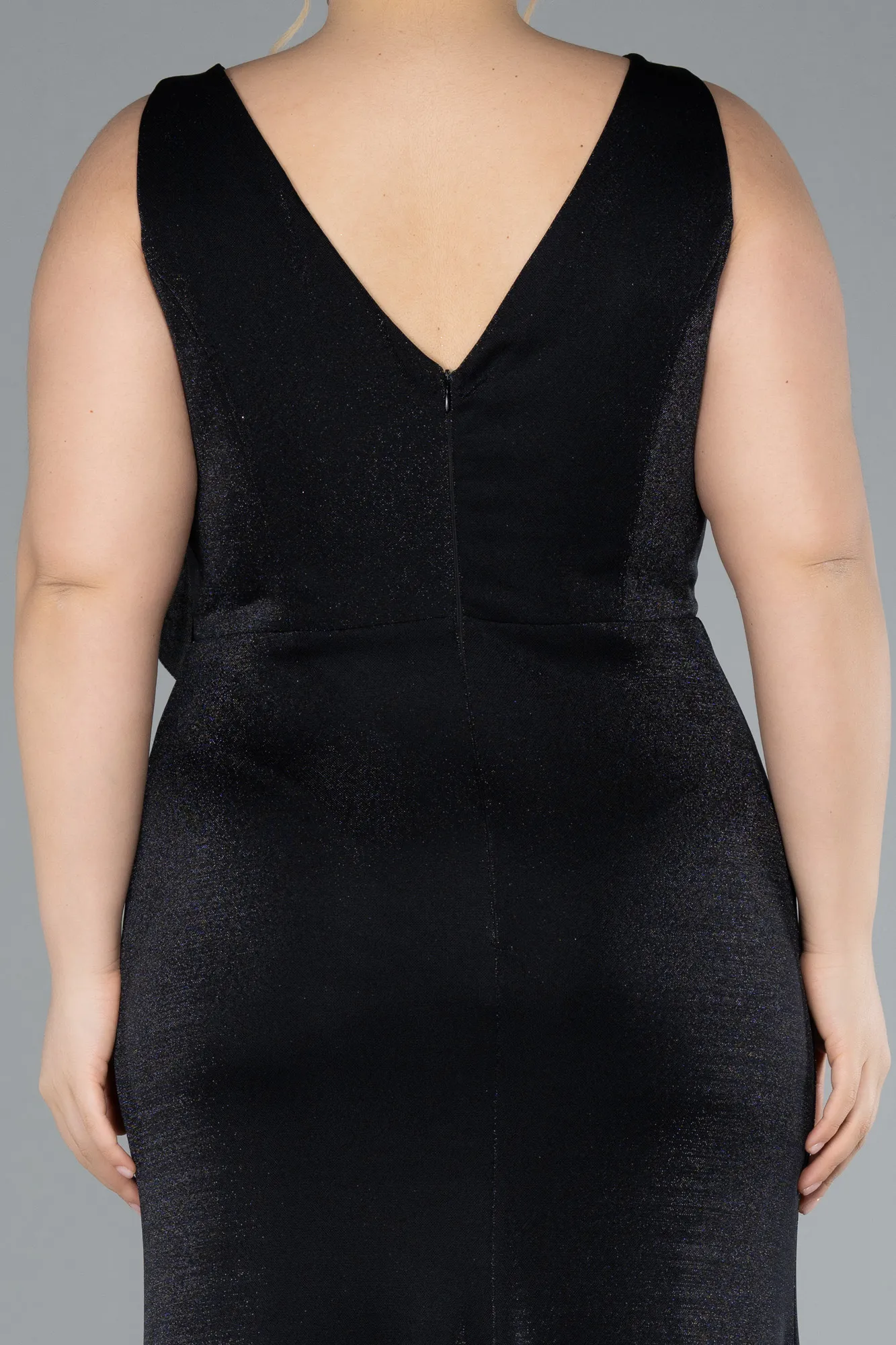 Black-Long Plus Size Evening Gown ABU4713