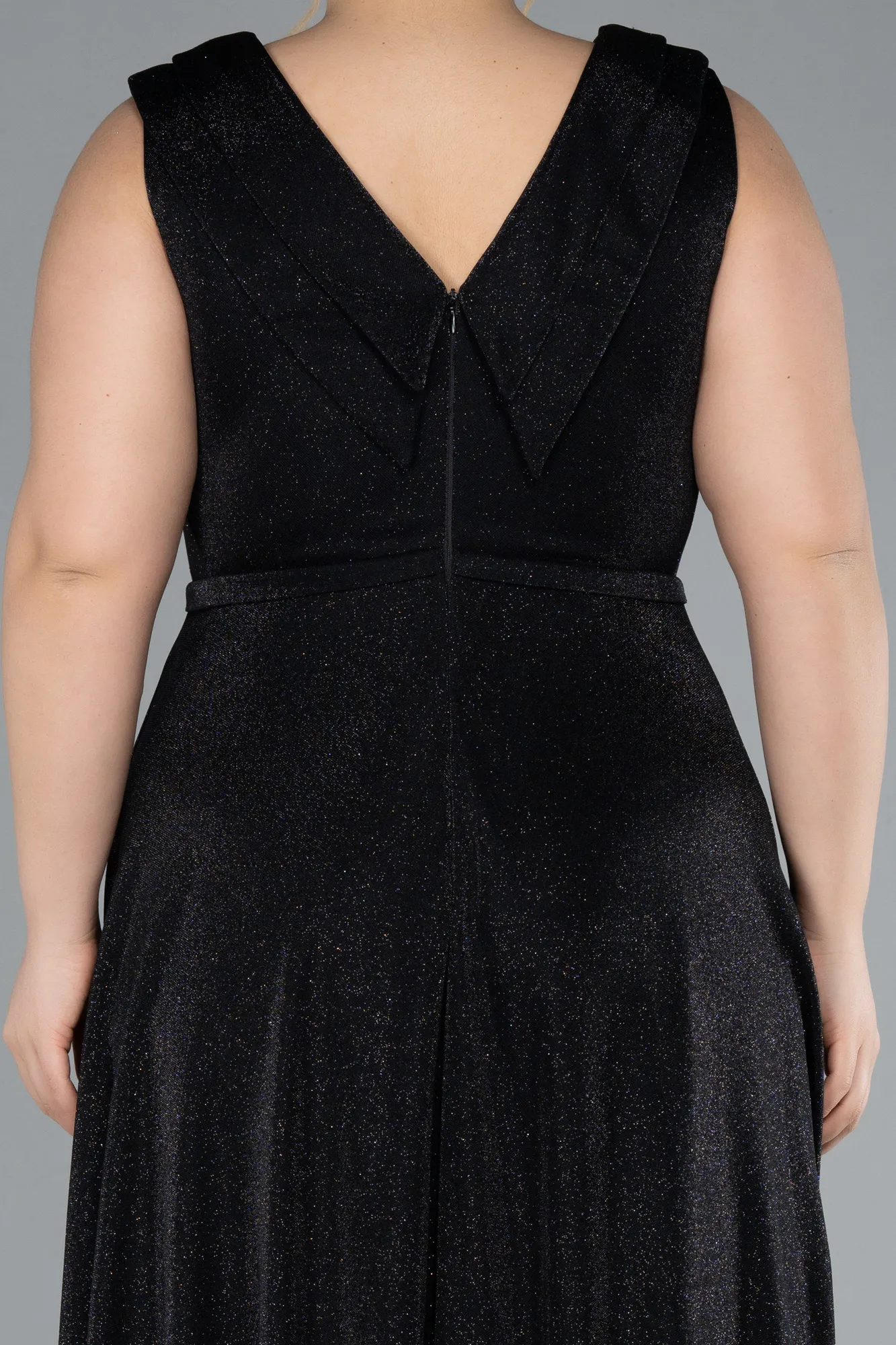 Black-Long Plus Size Evening Gown ABU4718