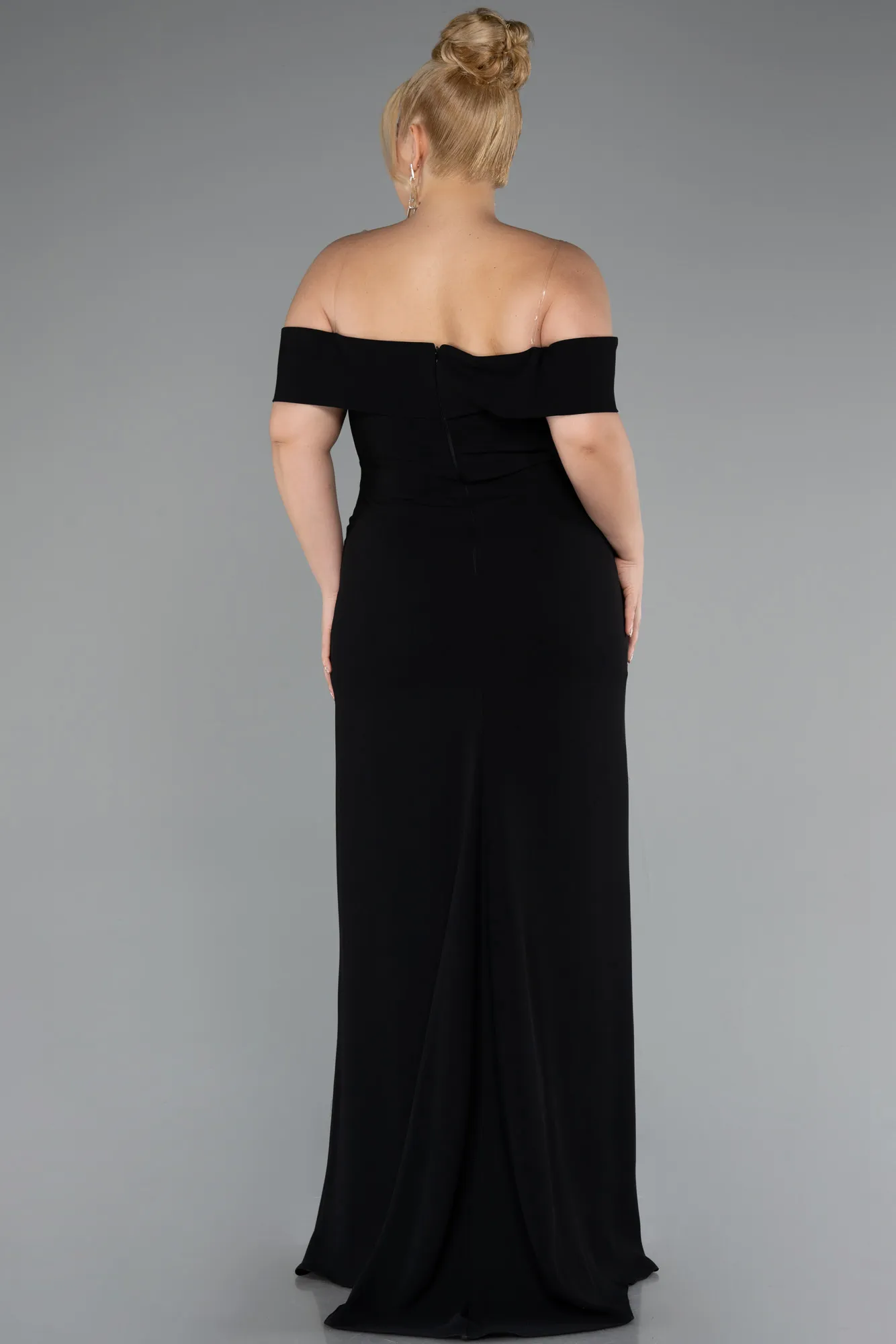 Black-Long Plus Size Evening Gown ABU5174