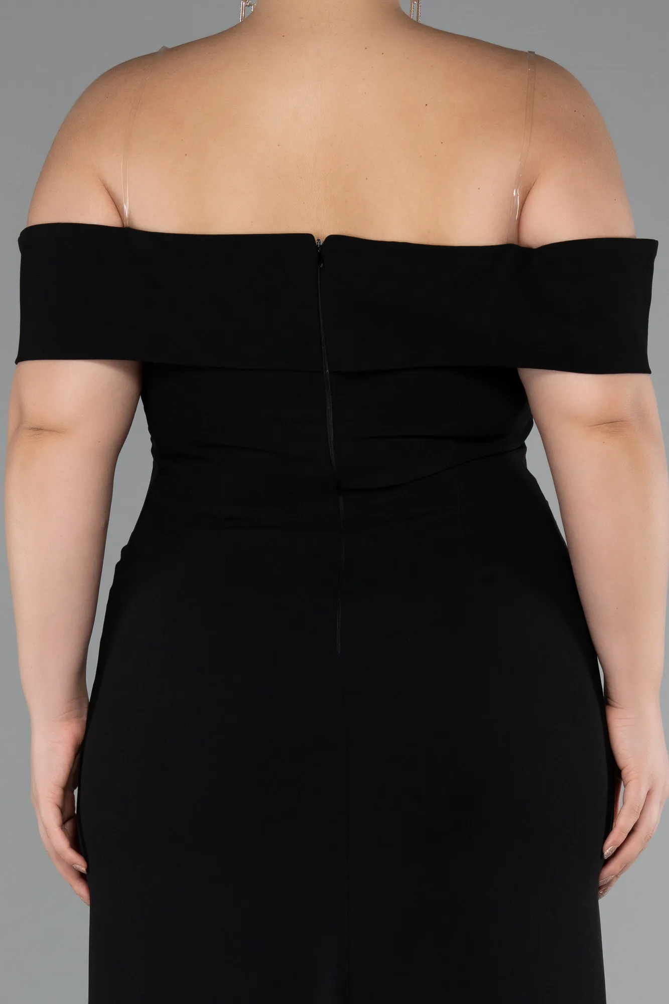 Black-Long Plus Size Evening Gown ABU5174