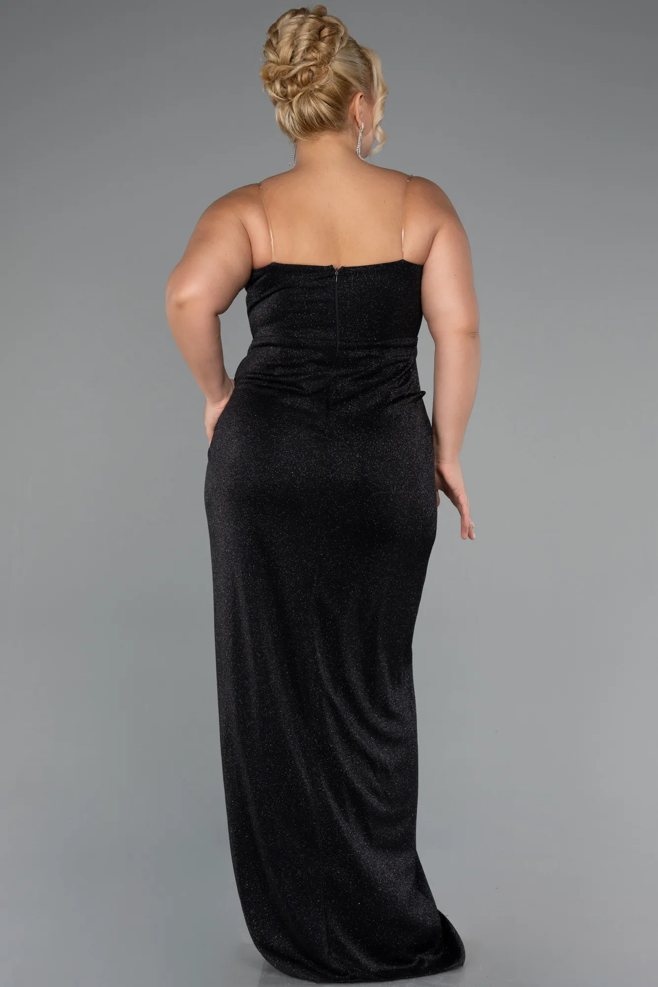 Black-Long Plus Size Evening Gown ABU5340