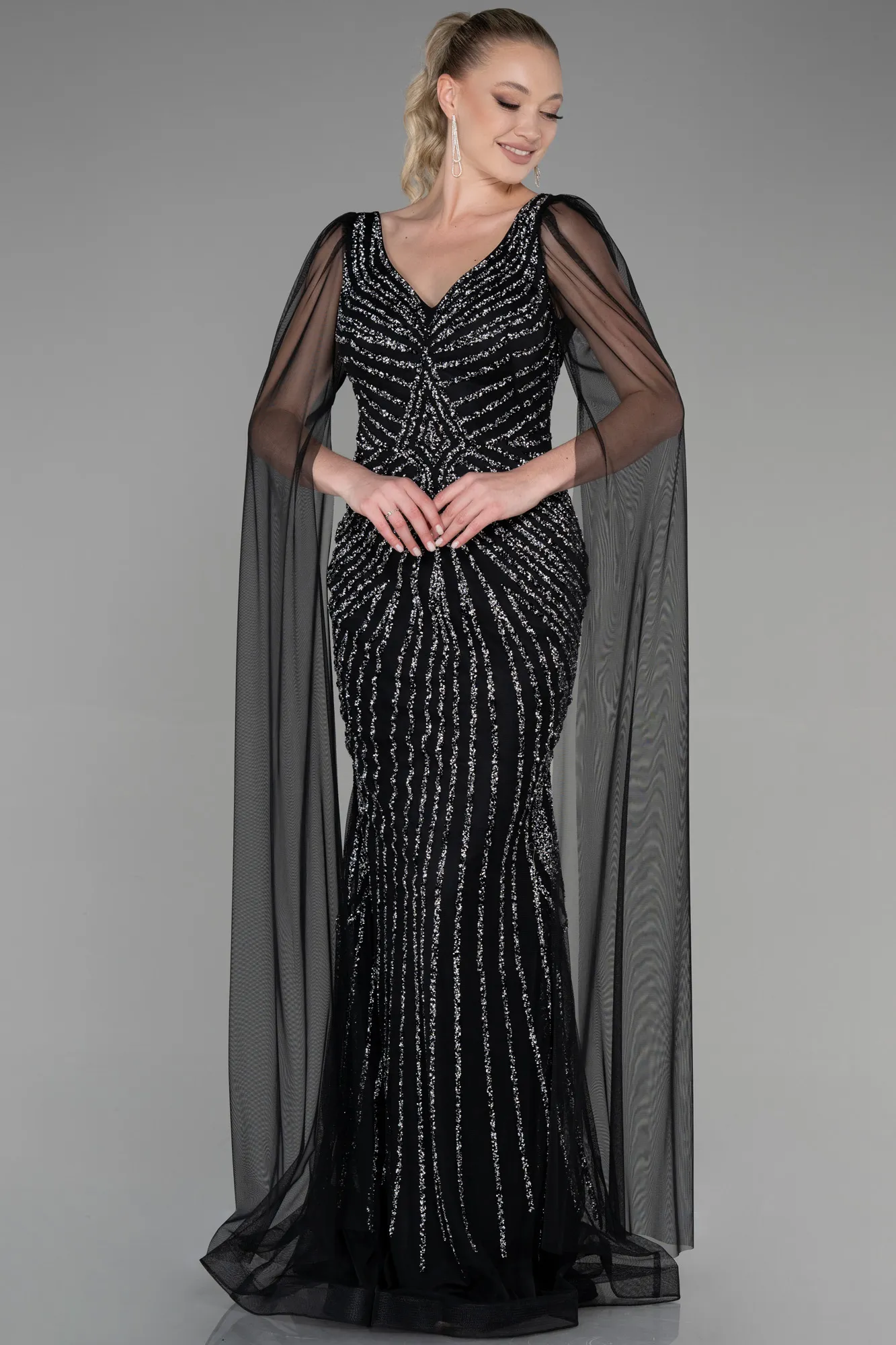 Black-Long Special Design Engagement ABU3357