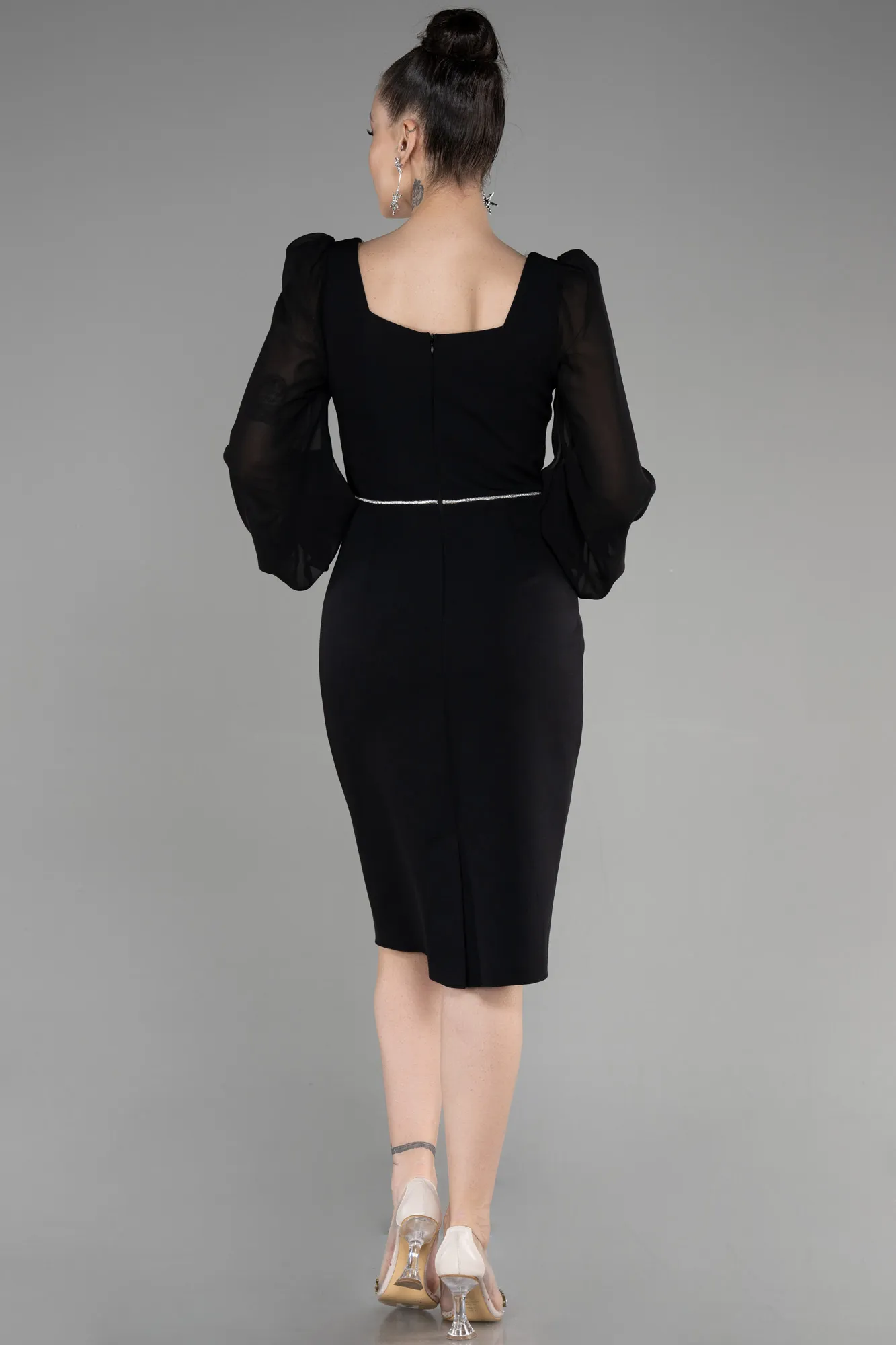 Black-Midi Cocktail Dress ABK1944