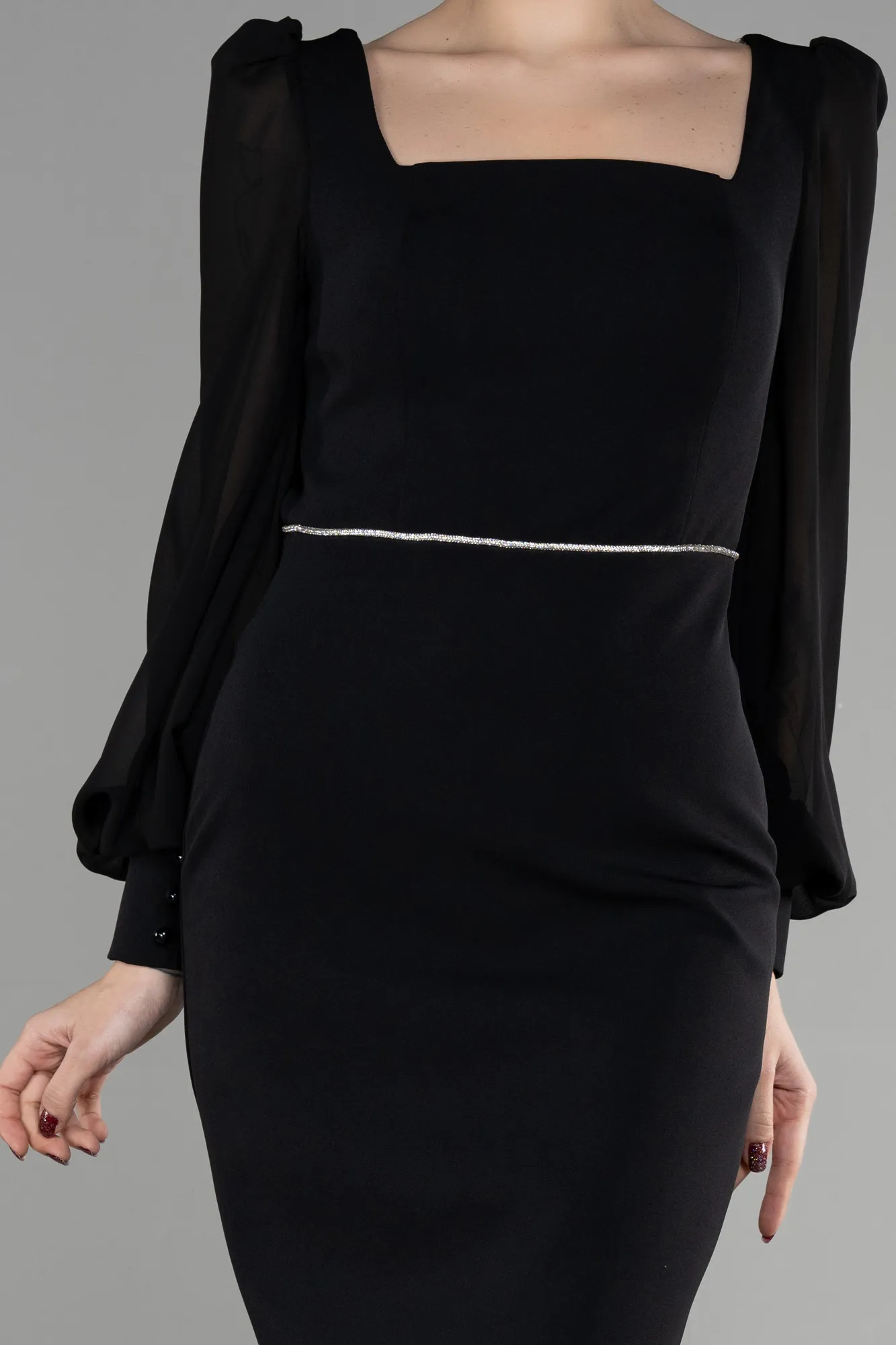 Black-Midi Cocktail Dress ABK1944