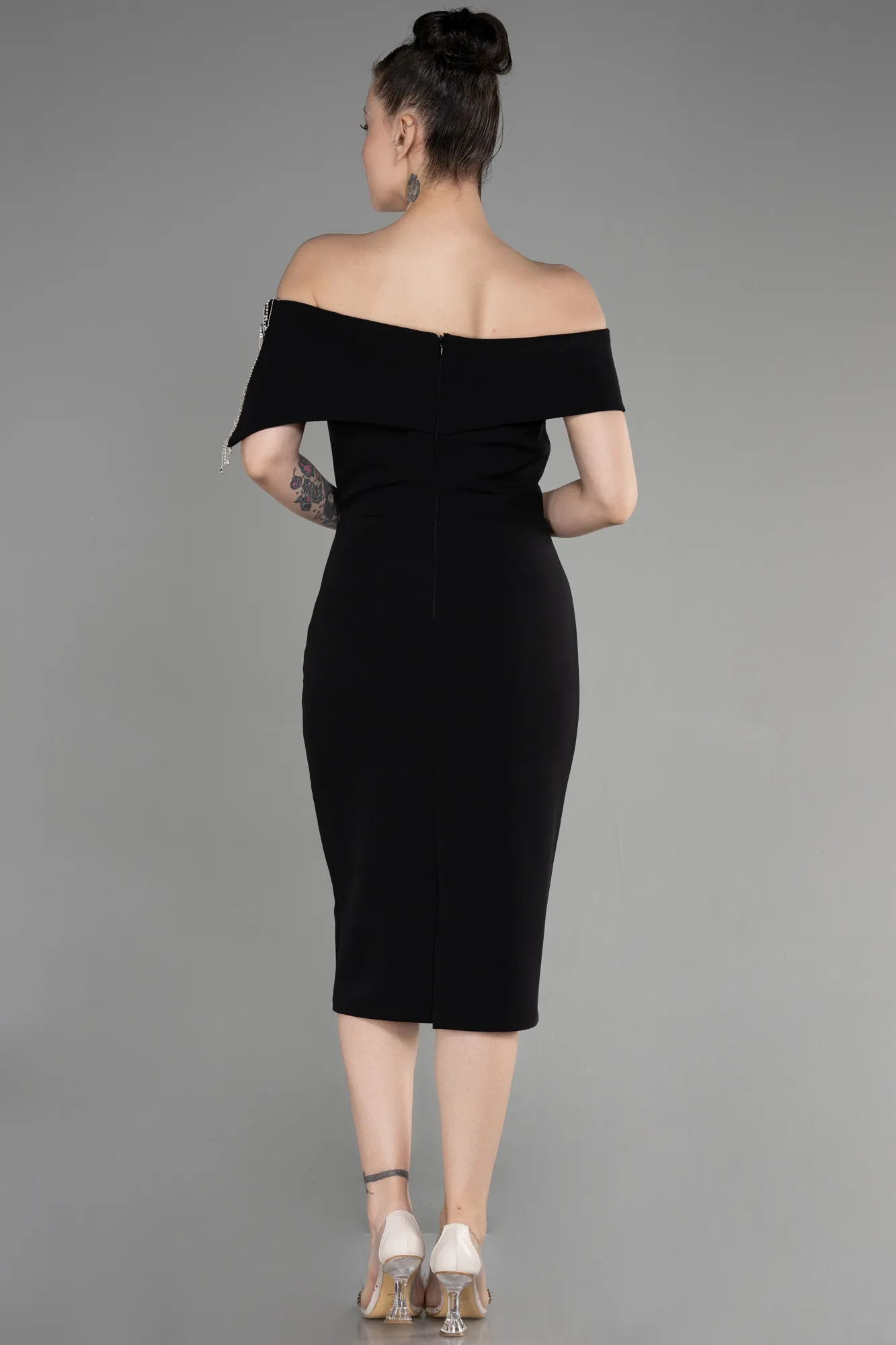 Black-Midi Cocktail Dress ABK1975